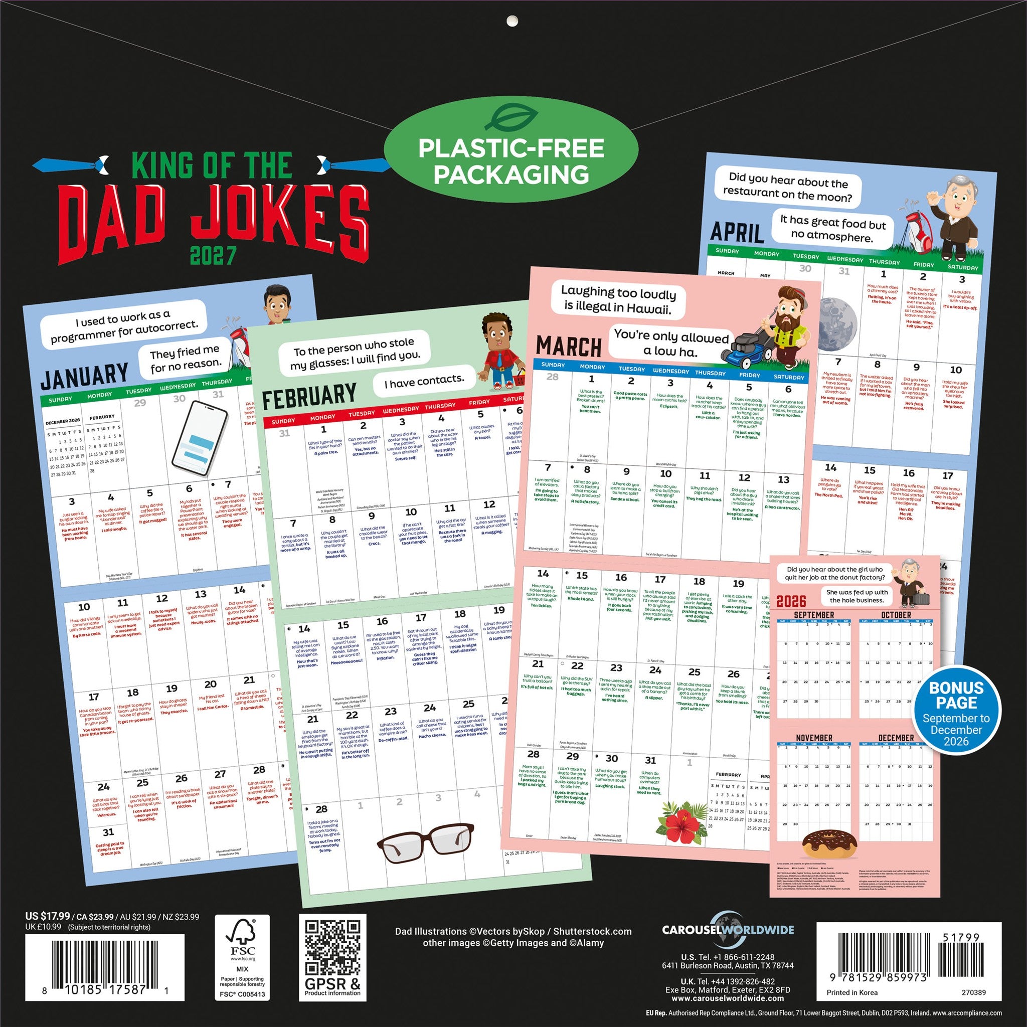 King of the Dad Jokes 2027 Wall Calendar