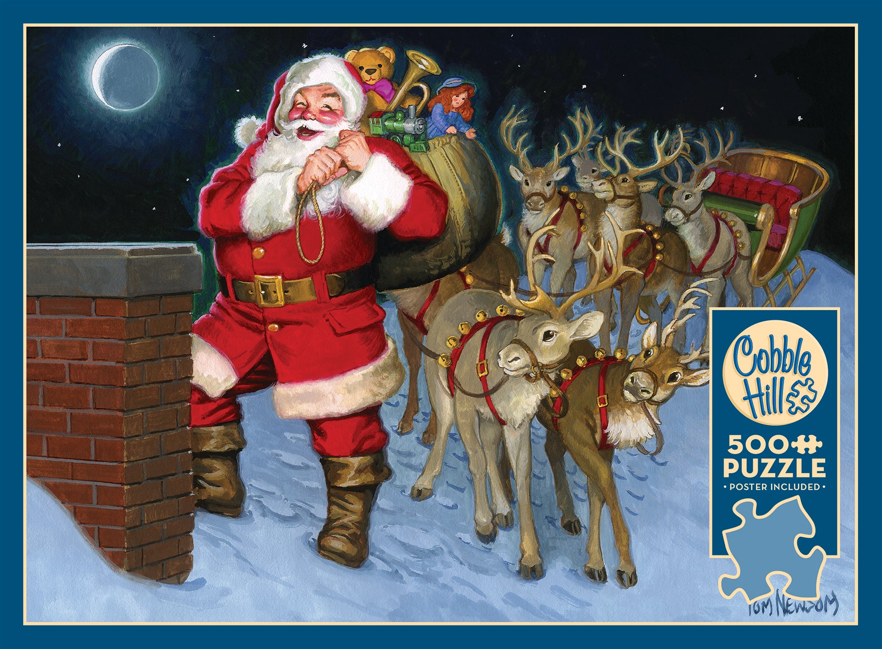 625012450744 Up on the Rooftop 500 Piece Puzzle Cobble Hill