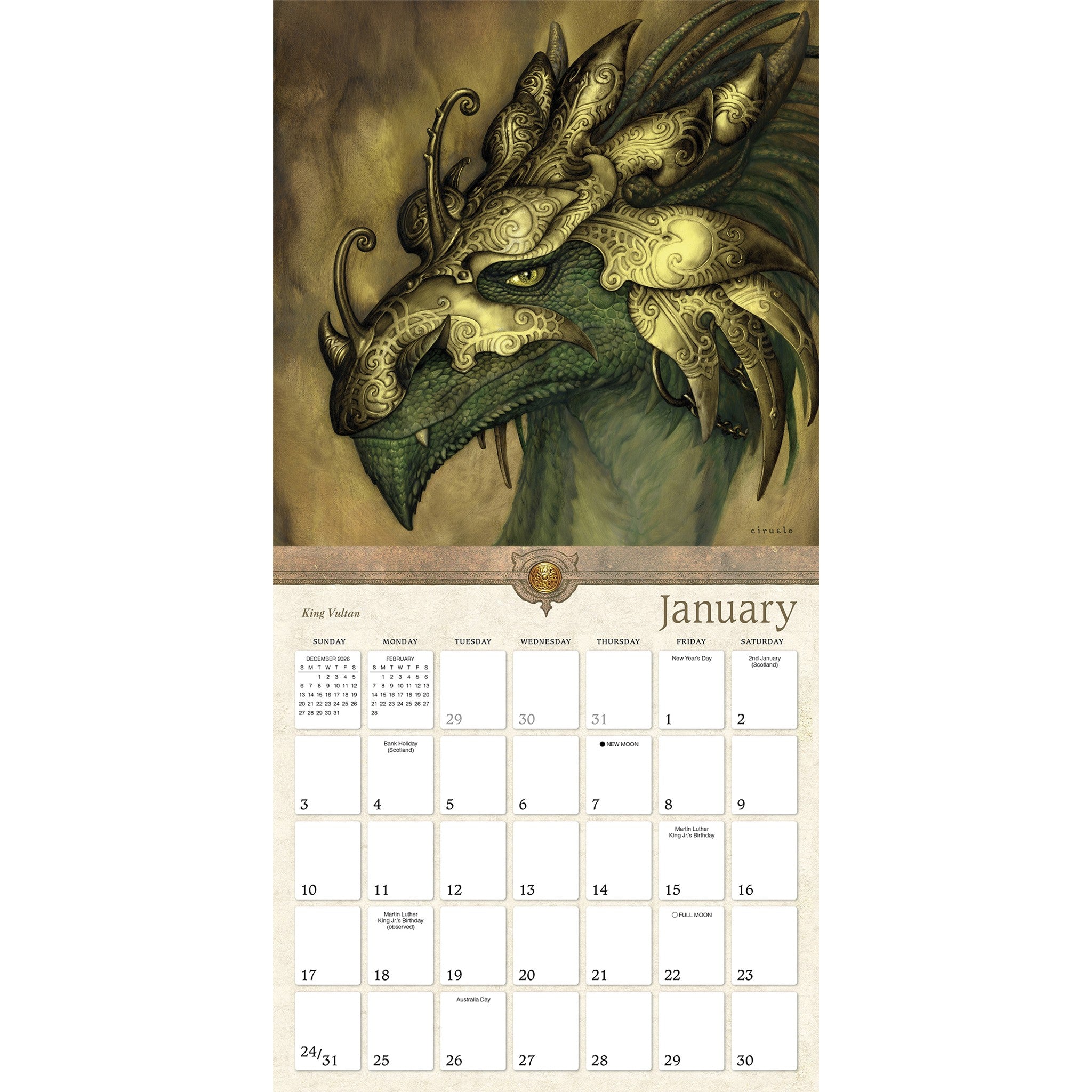 Dragons 2027 Wall Calendar - Online Only