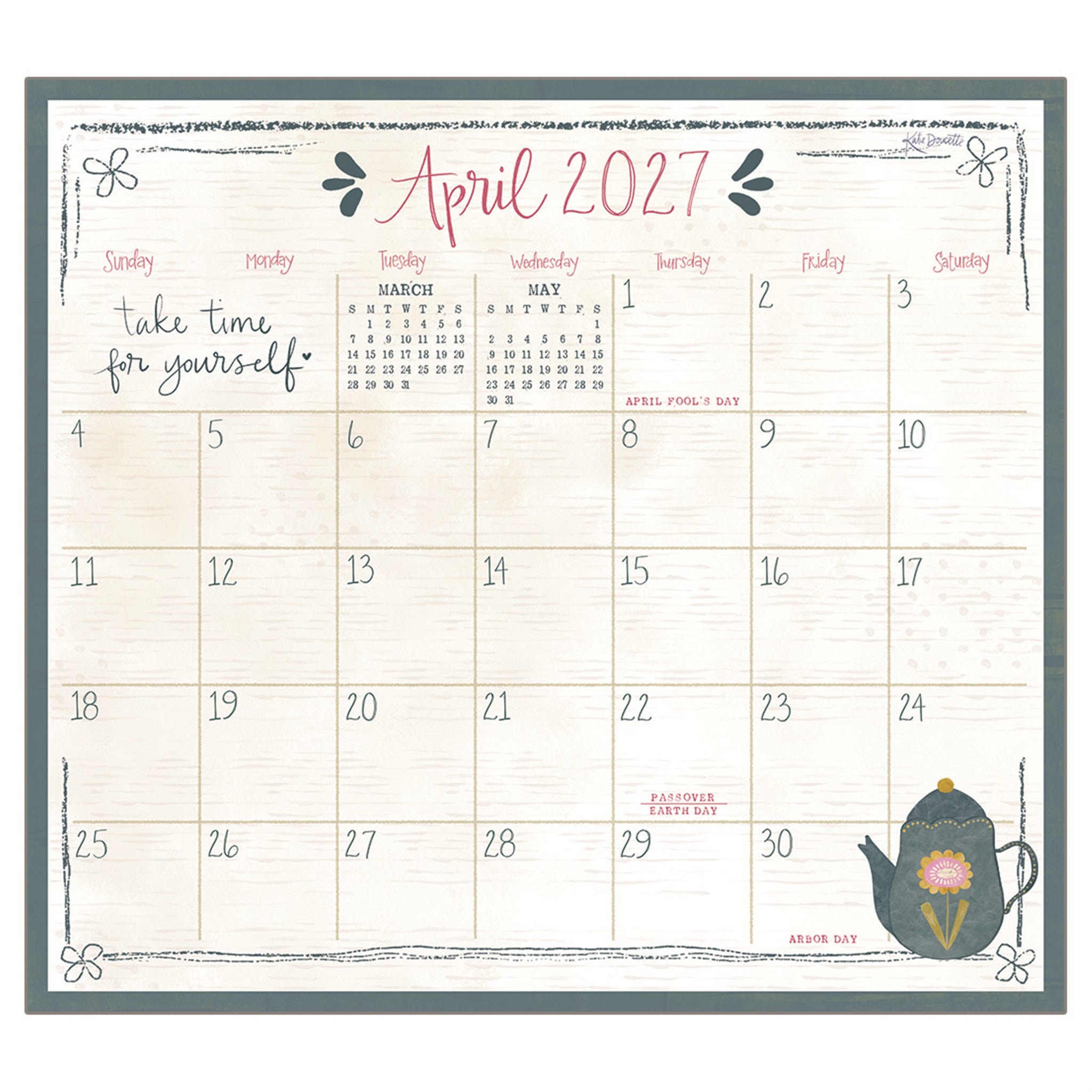 Tea 2027 Mini Magnetic Calendar - Online Only