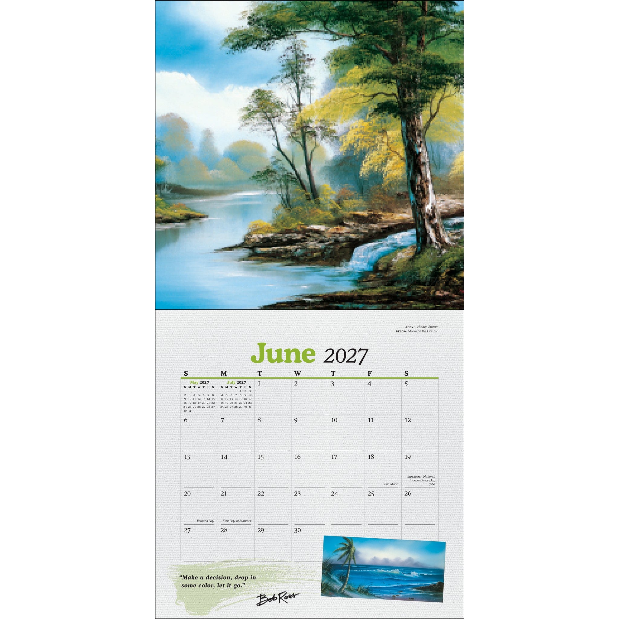 Bob Ross 2027 Wall Calendar