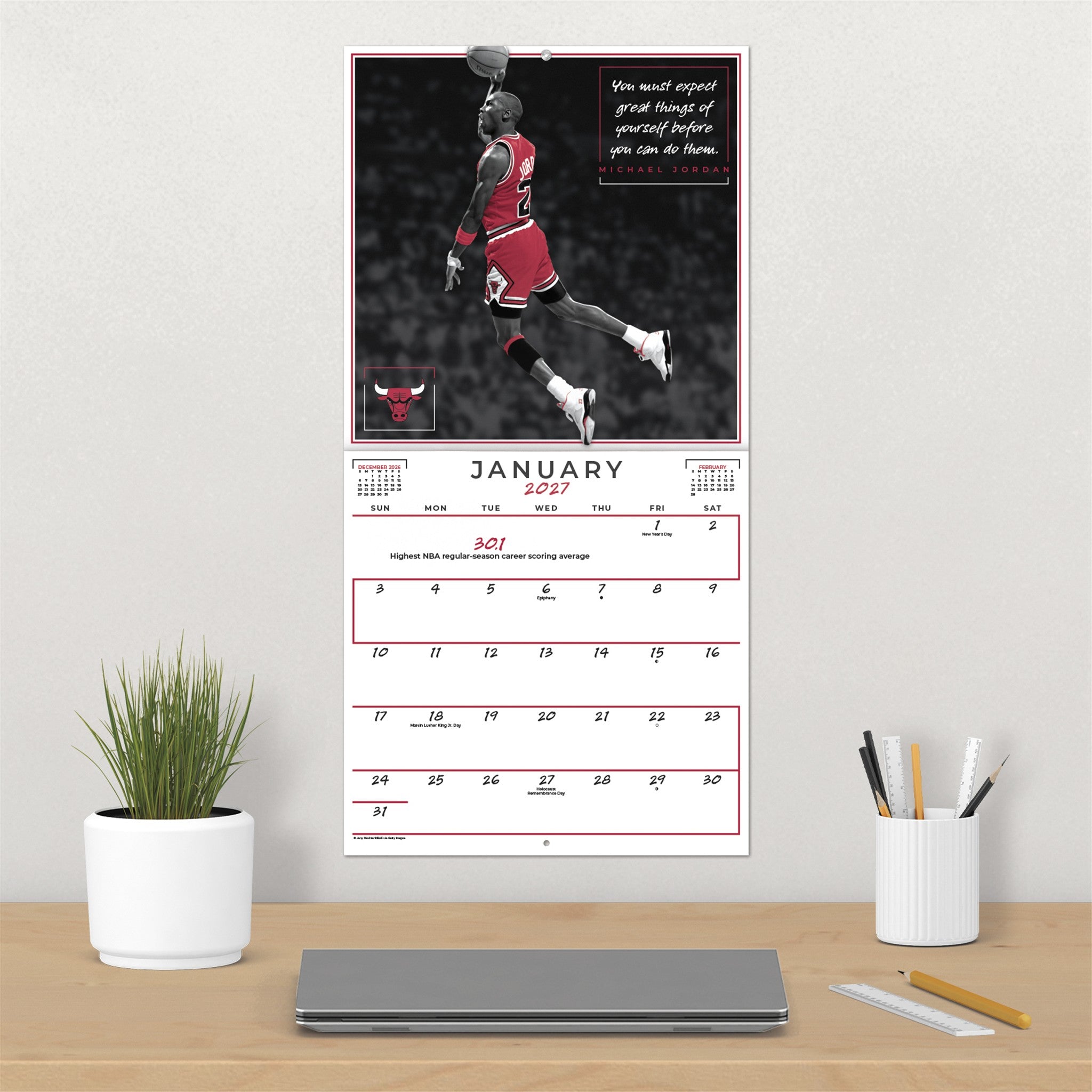 NBA Michael Jordan 2027 Wall Calendar