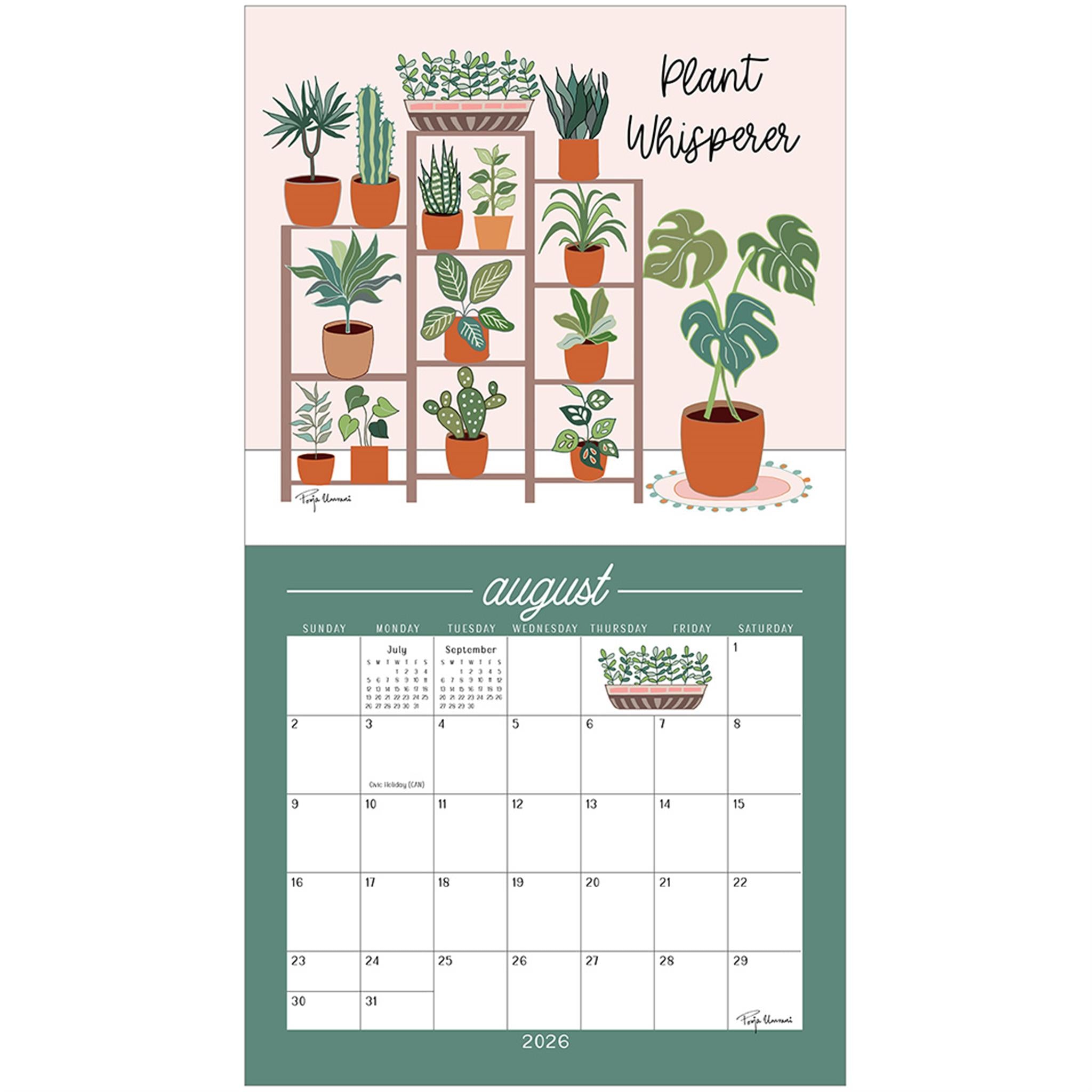 Plant Lady 2026 Deluxe Wall Calendar - Online Only