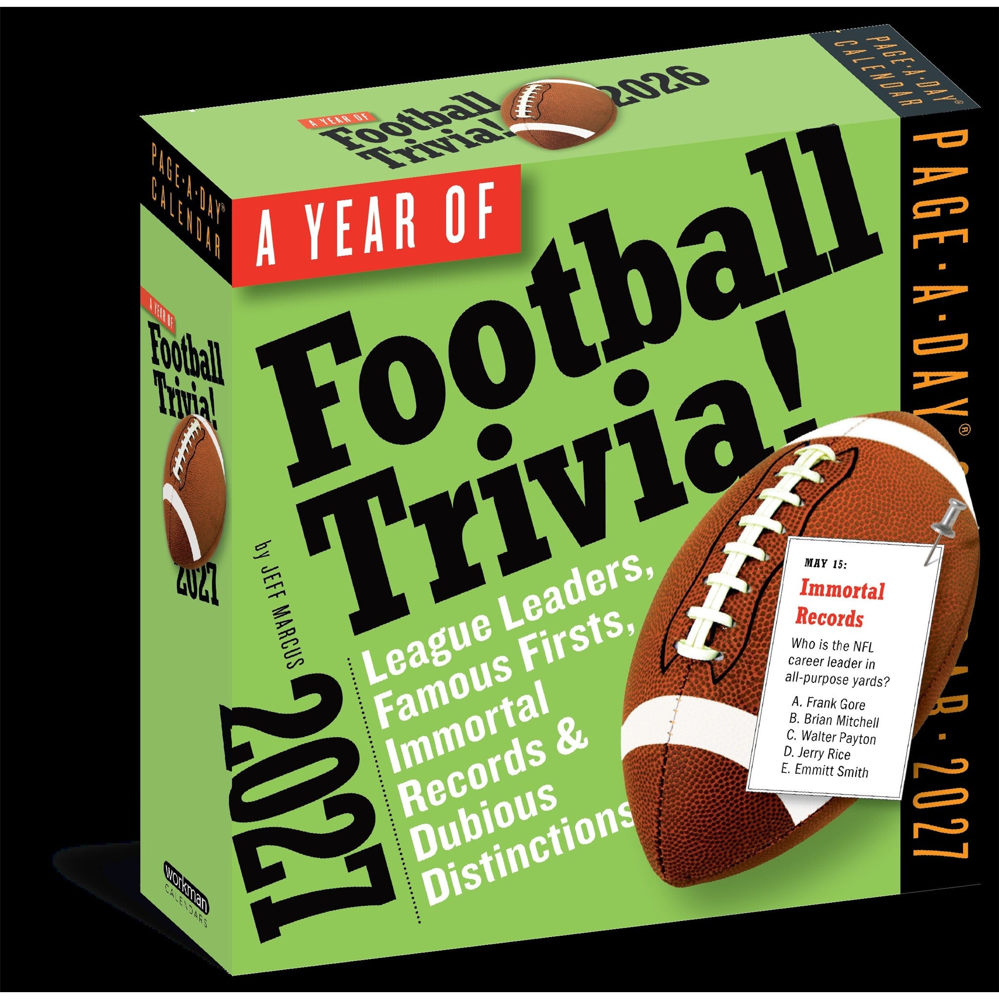 A Year of Football Trivia 2027 Box Calendar