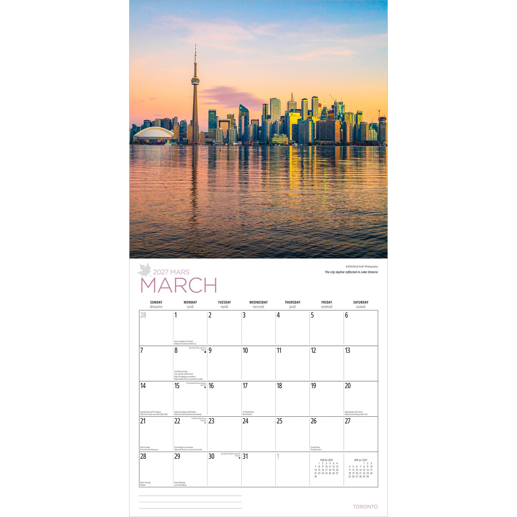 Toronto 2027 Wall Calendar