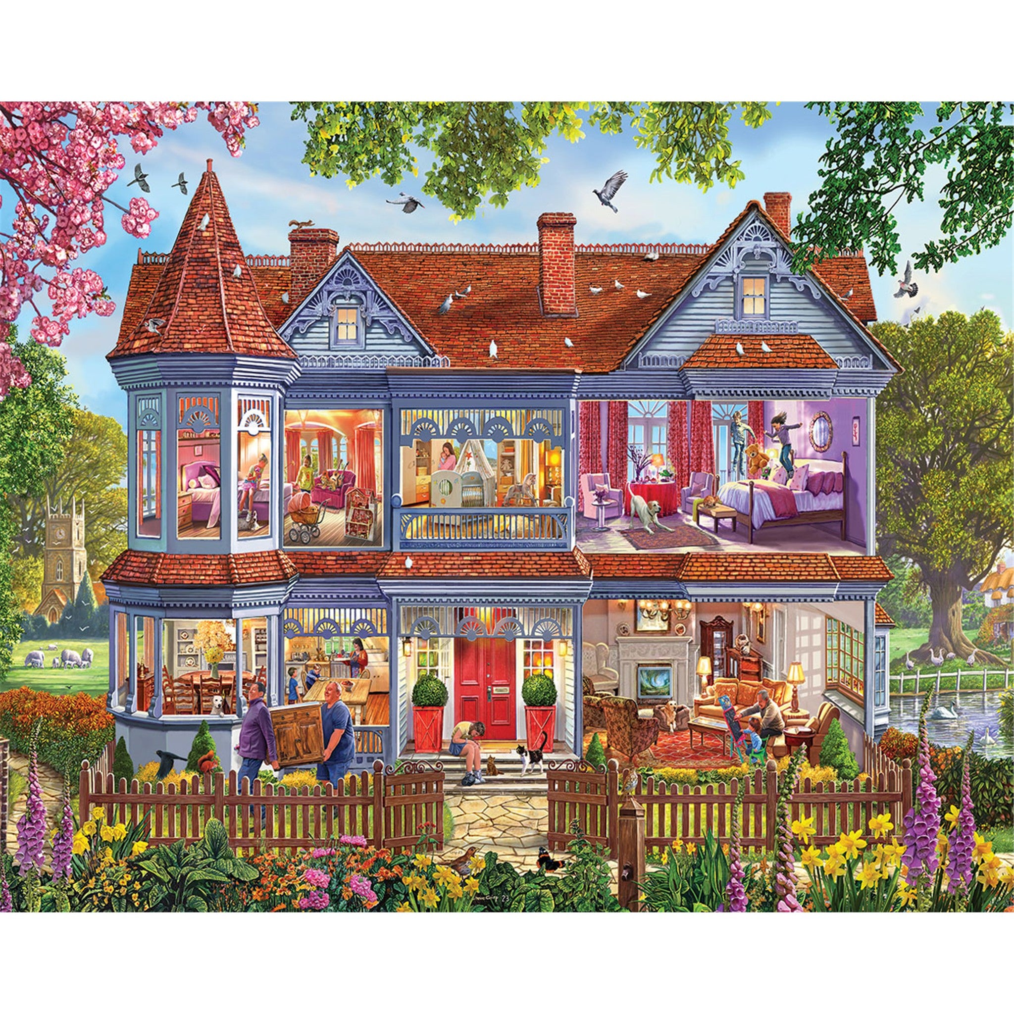 Spring House 1000 Piece Puzzle - Online Only