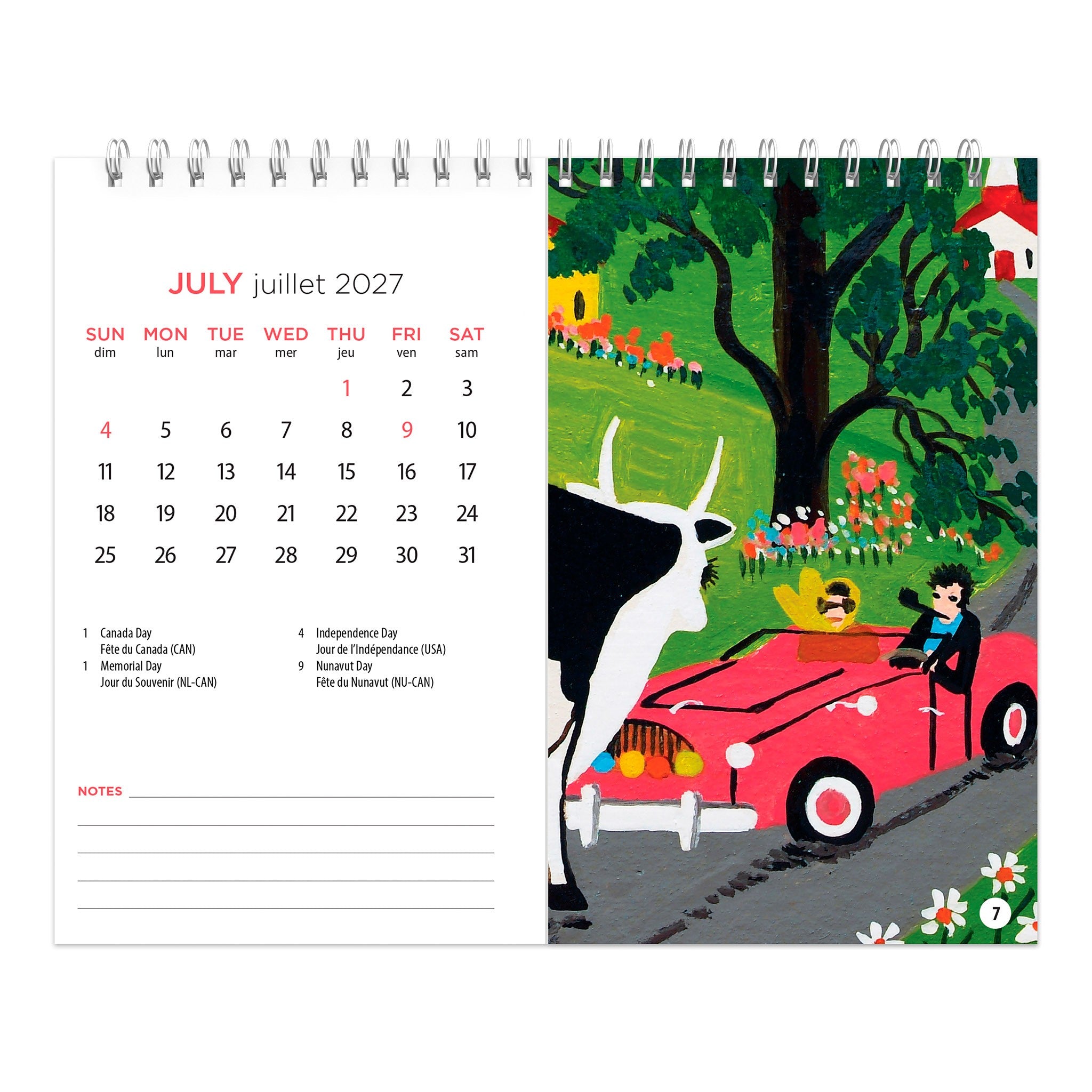 Maud Lewis Double-View 2027 Easel Calendar