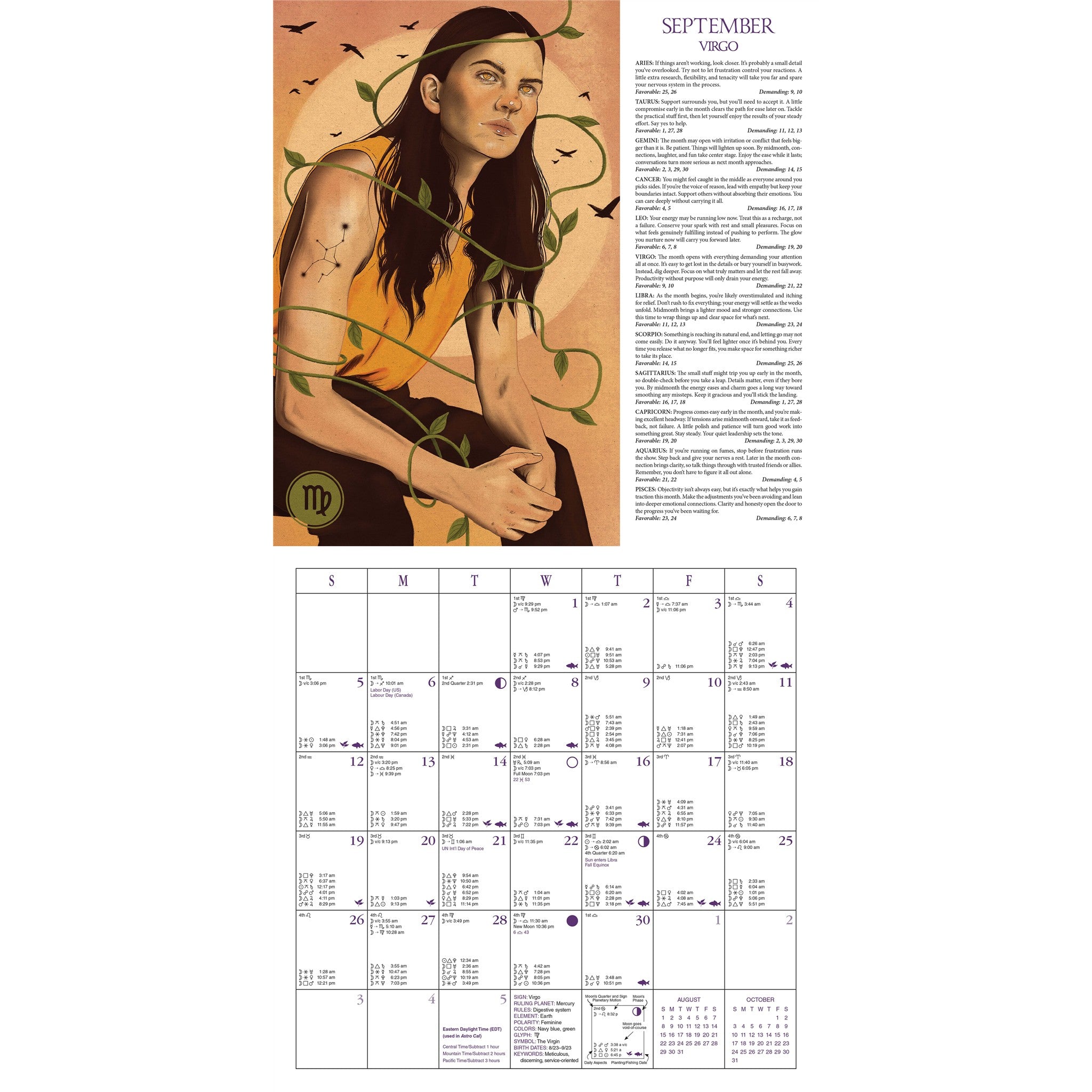 Astrological 2027 Wall Calendar
