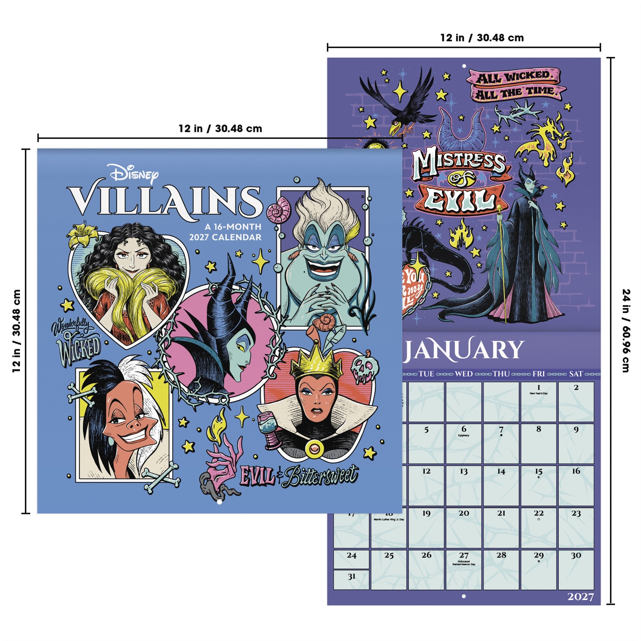 Disney Villains 2027 Wall Calendar
