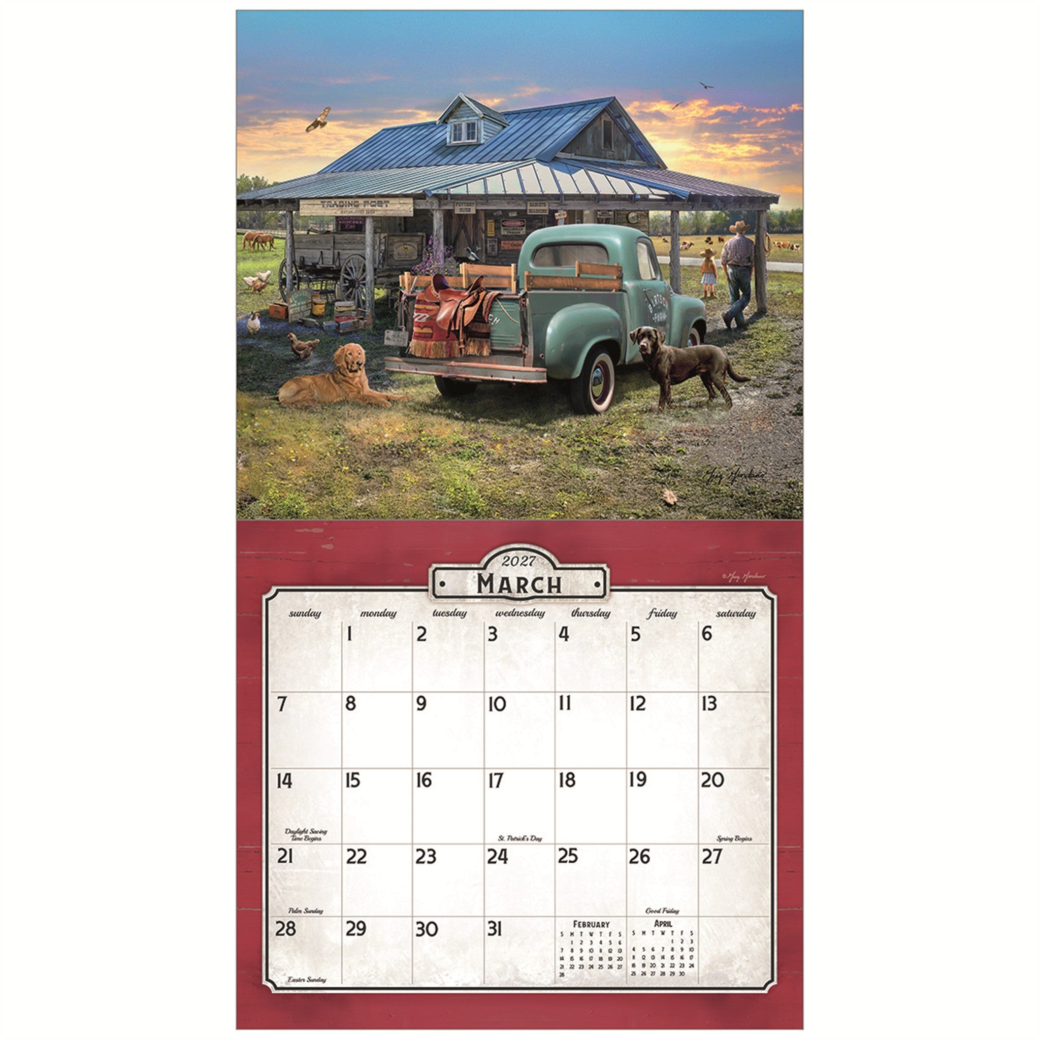 Nostalgic Main Street 2027 Wall Calendar - Online Only