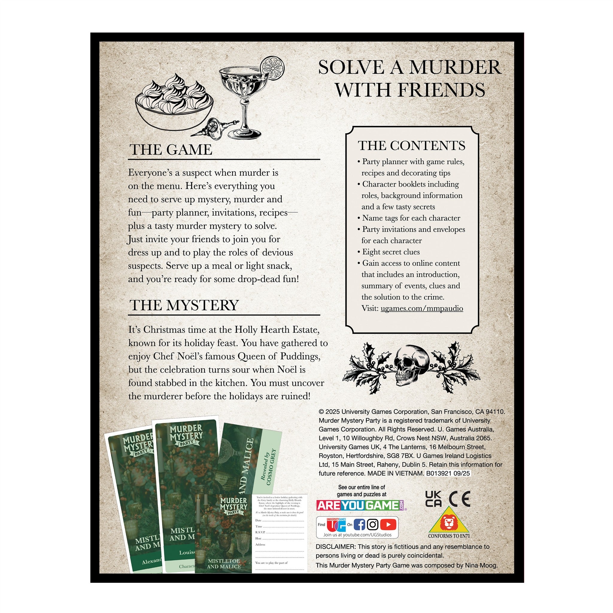 Mistletoe & Malice Murder Mystery Party Game