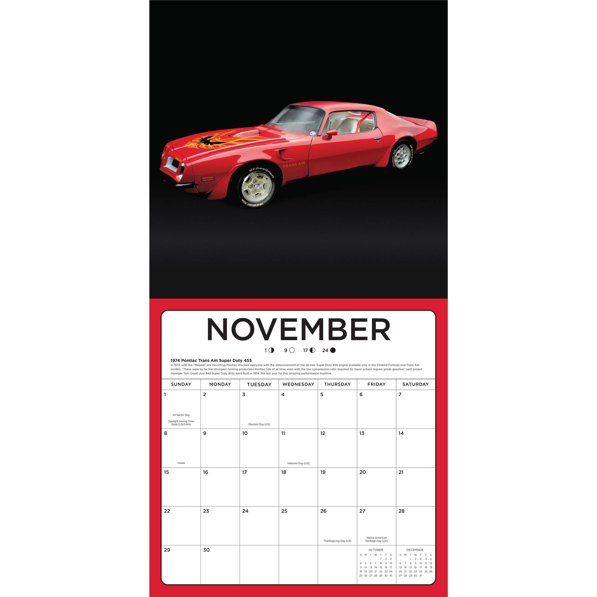 American Muscle Cars 2026 Wall Calendar