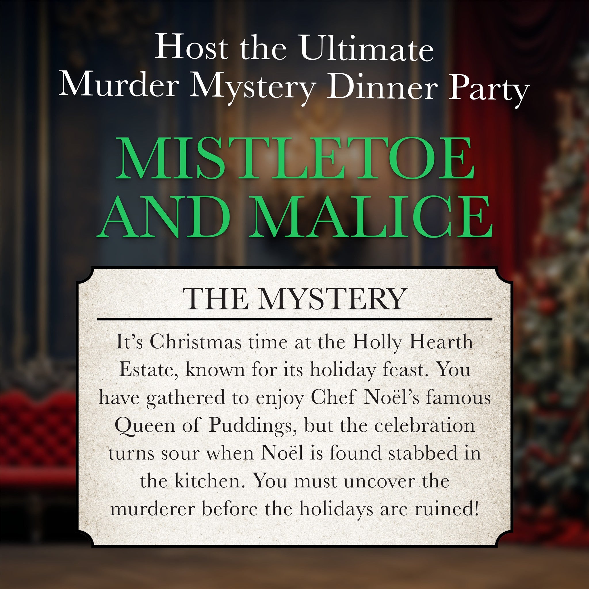 Mistletoe & Malice Murder Mystery Party Game