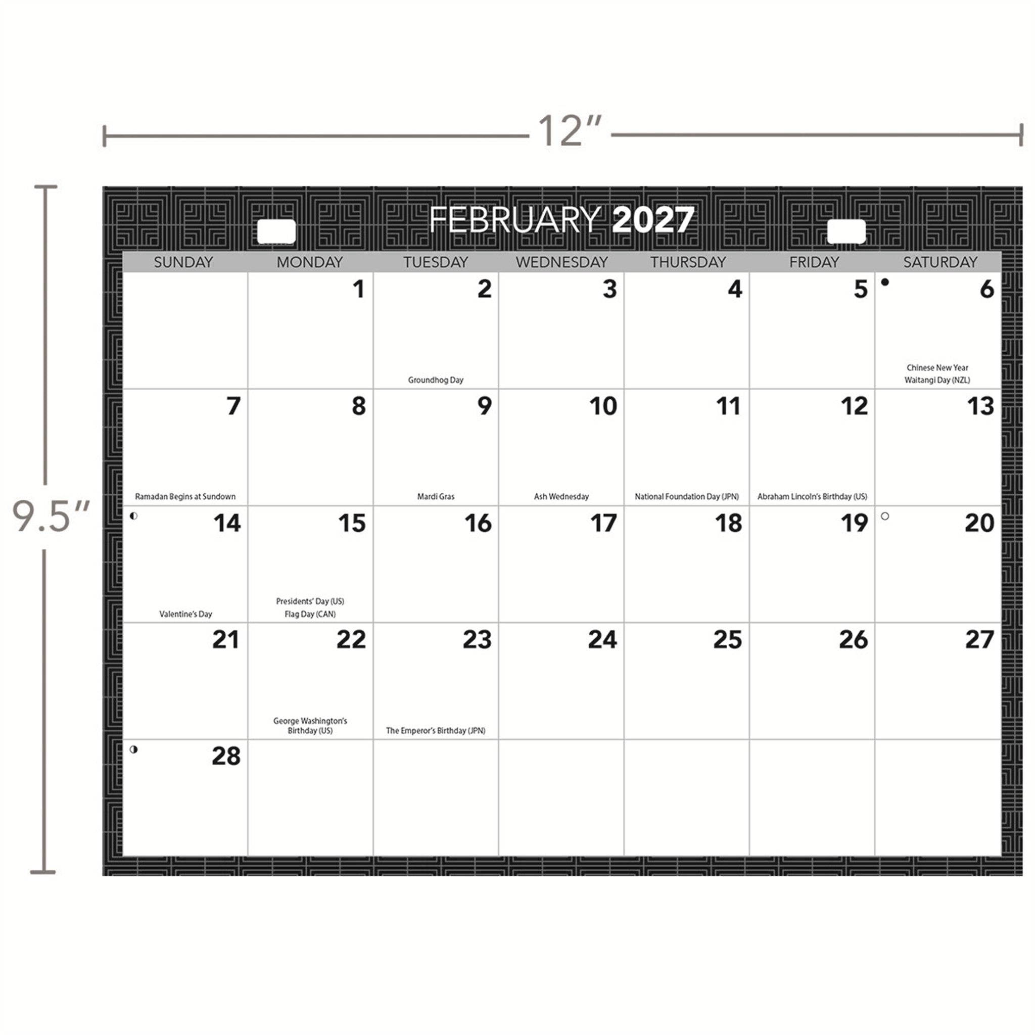 Office Tri-View 2026-2027 Wall Calendar