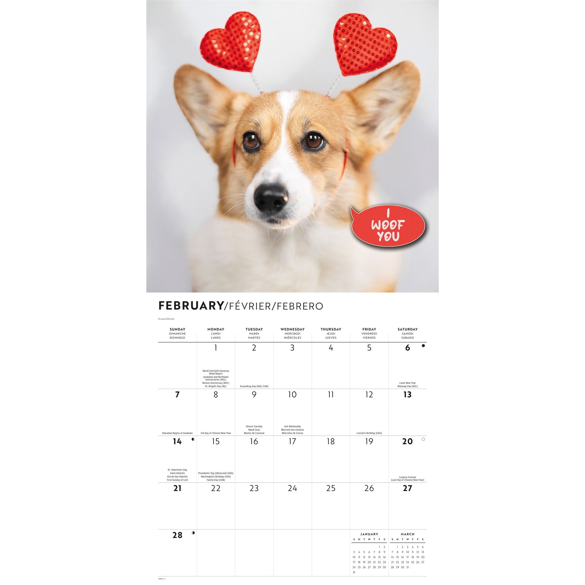 Corgi Capers 2027 Wall Calendar