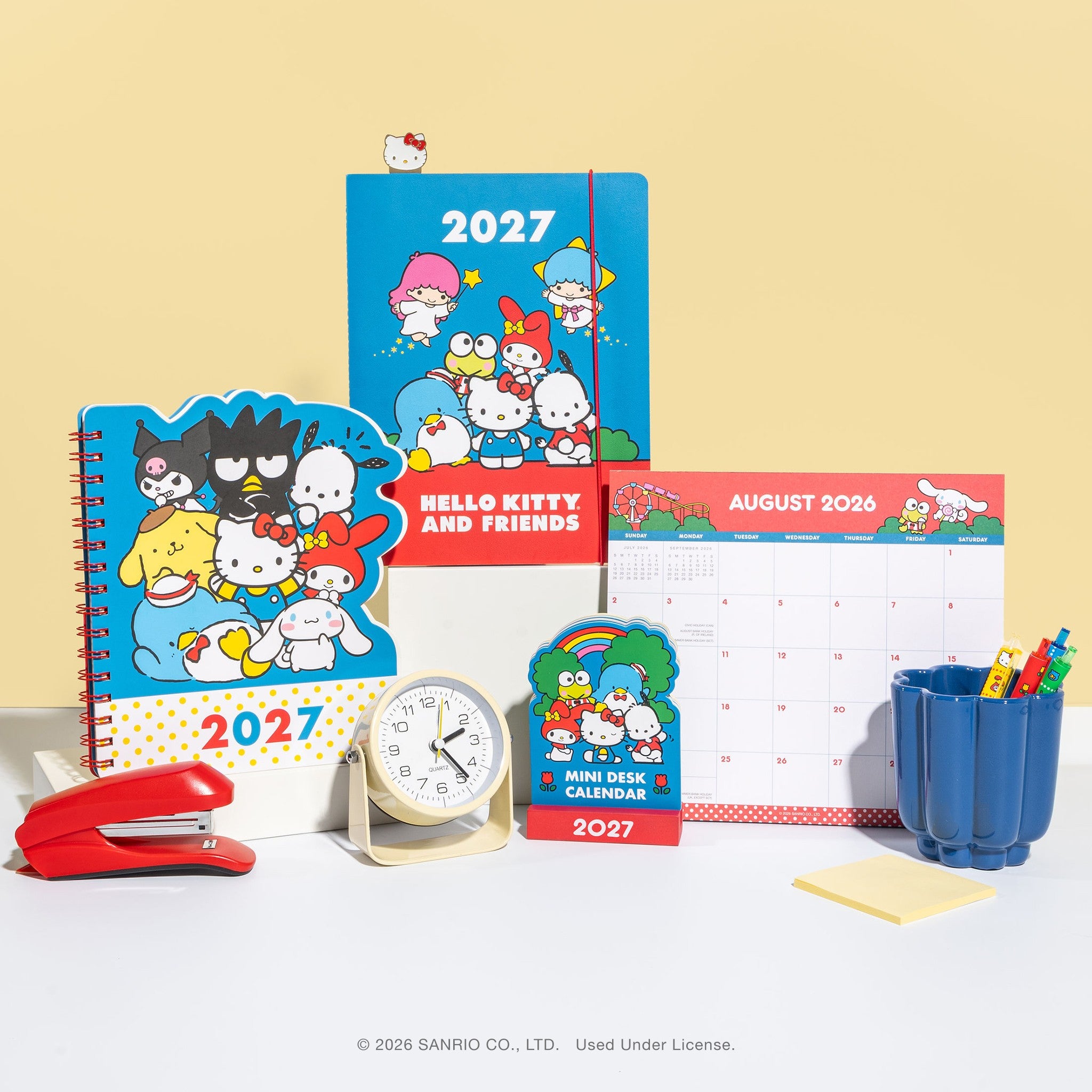 Hello Kitty and Friends Retro with Wood Stand 2027 Easel Calendar - Online Only
