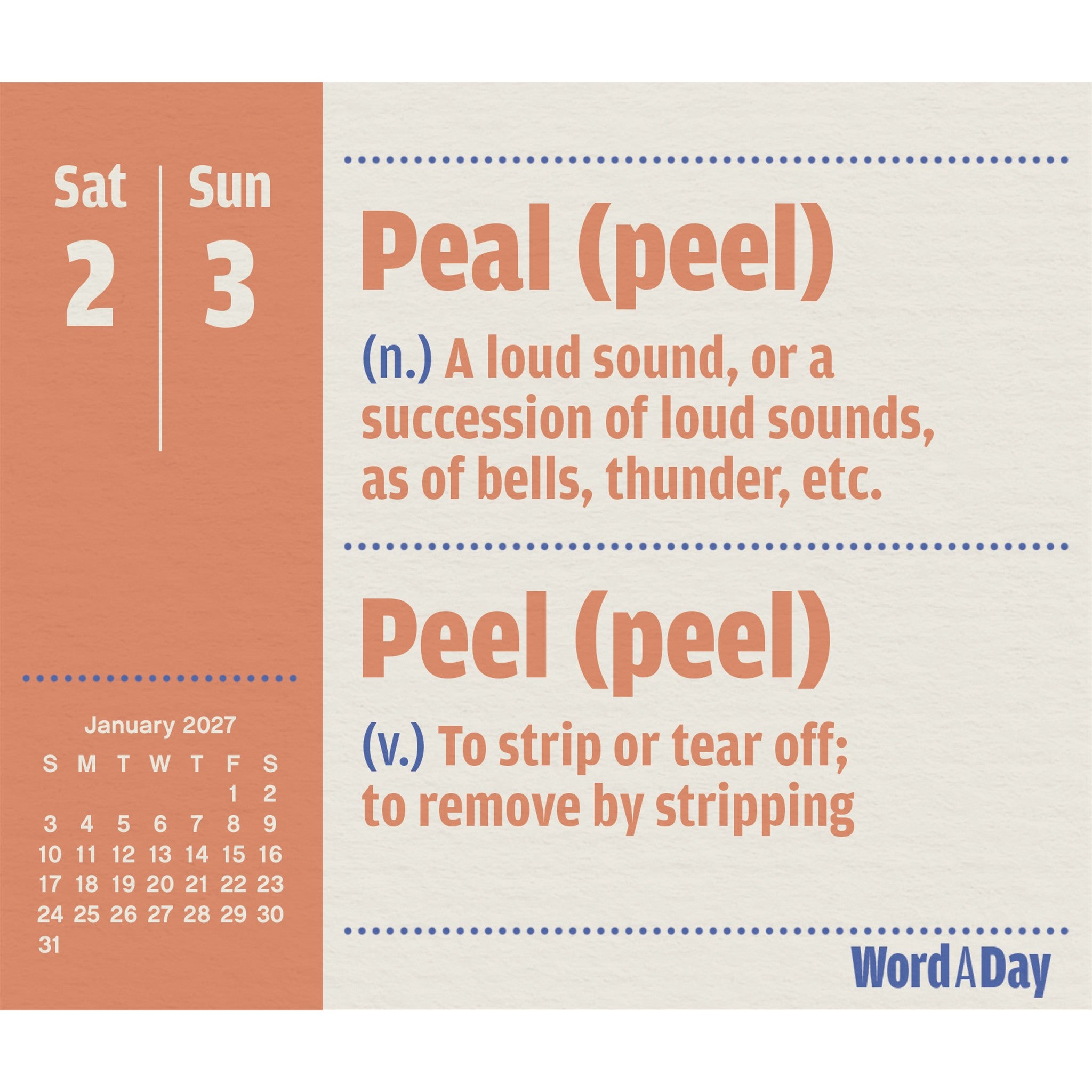 Word a Day 2027 Box Calendar - Online Only