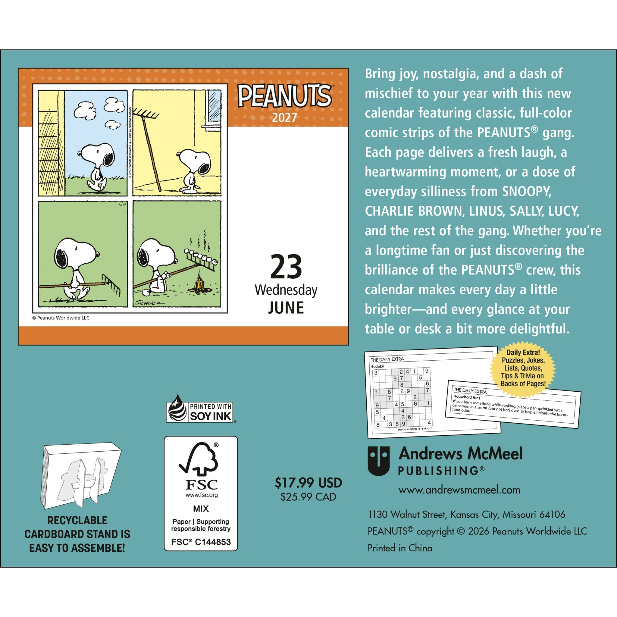 Peanuts® 2027 Box Calendar