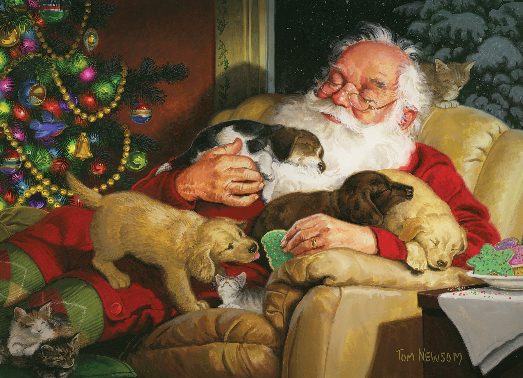 Santa's Quiet Time Exclusive 1000 Piece Puzzle