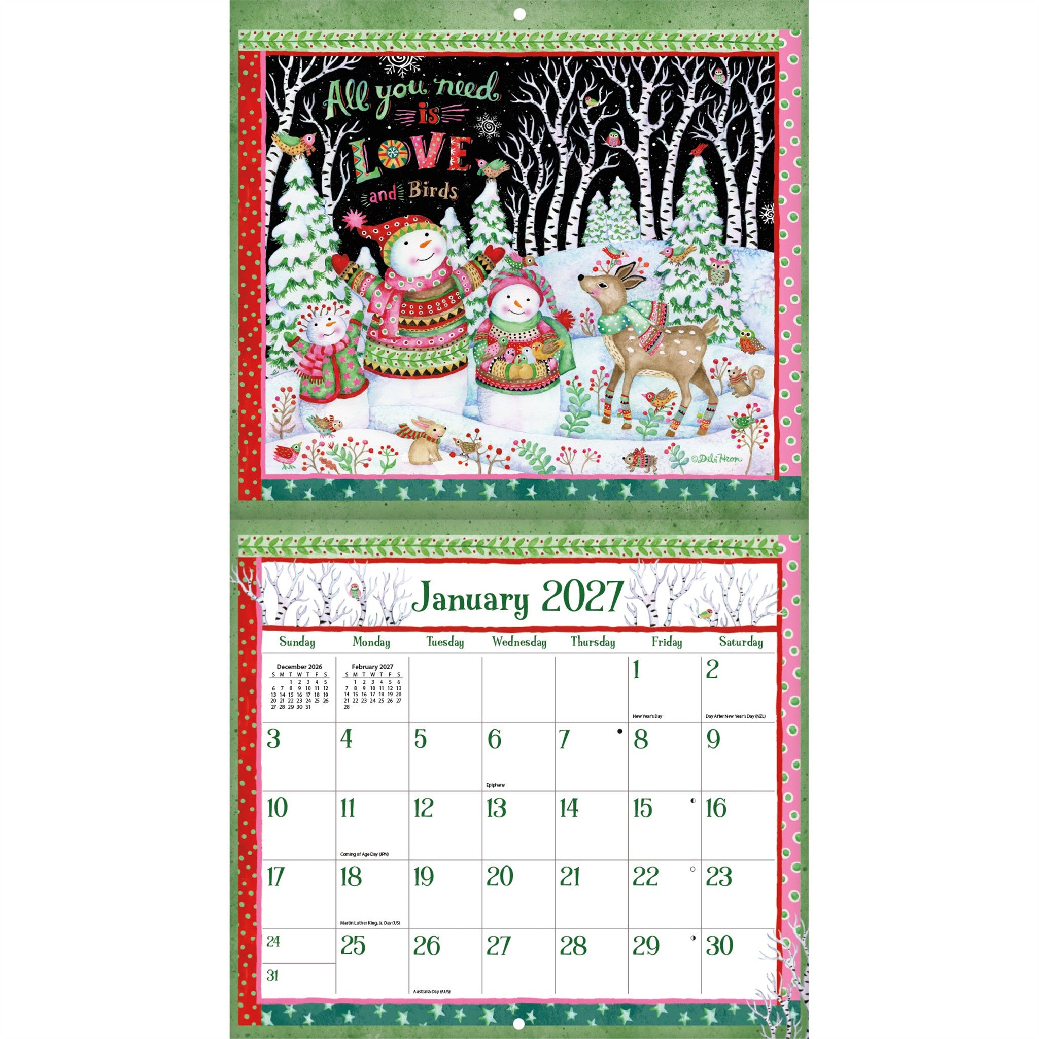 Simple Inspirations 2027 Wall Calendar