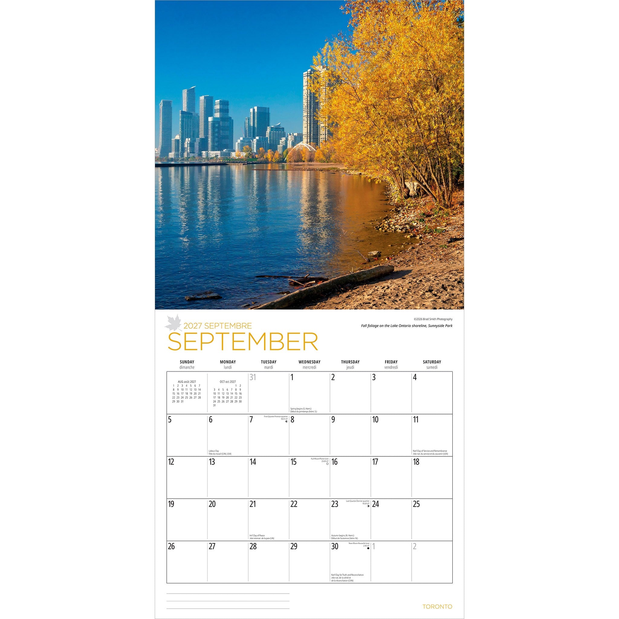 Toronto 2027 Wall Calendar