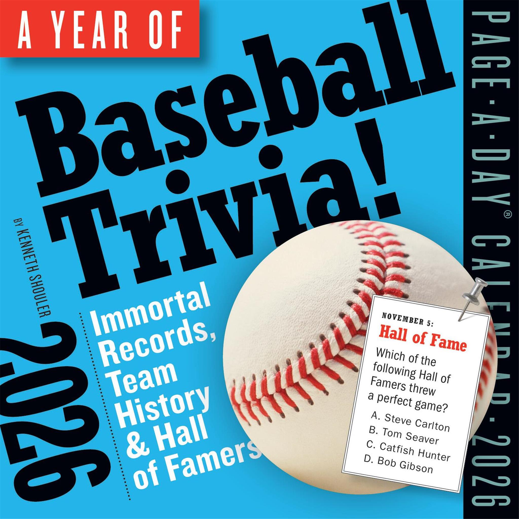 Year Of Baseball Trivia 2026 Box Calendar