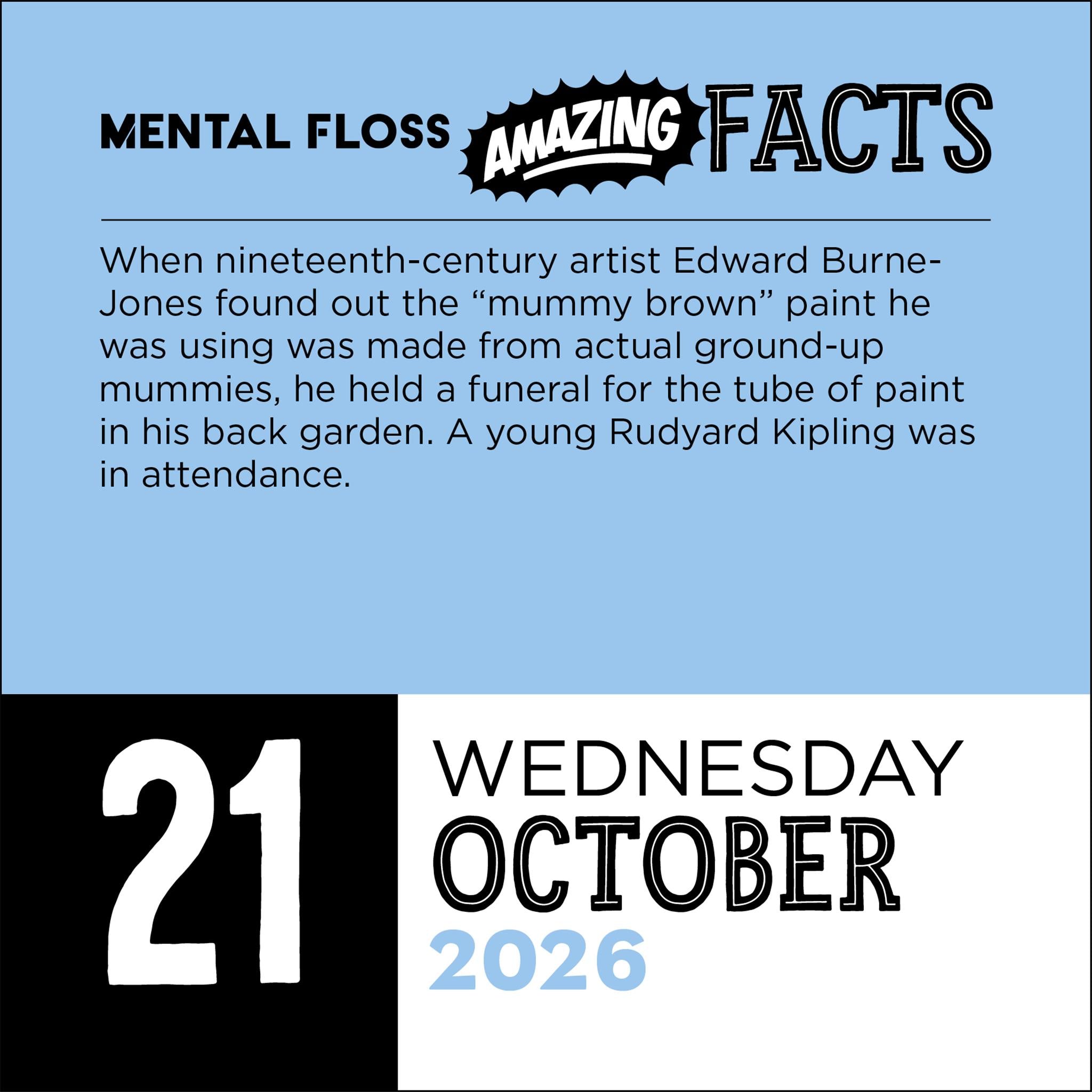 Amazing Facts From Mental Floss 2026 Box Calendar