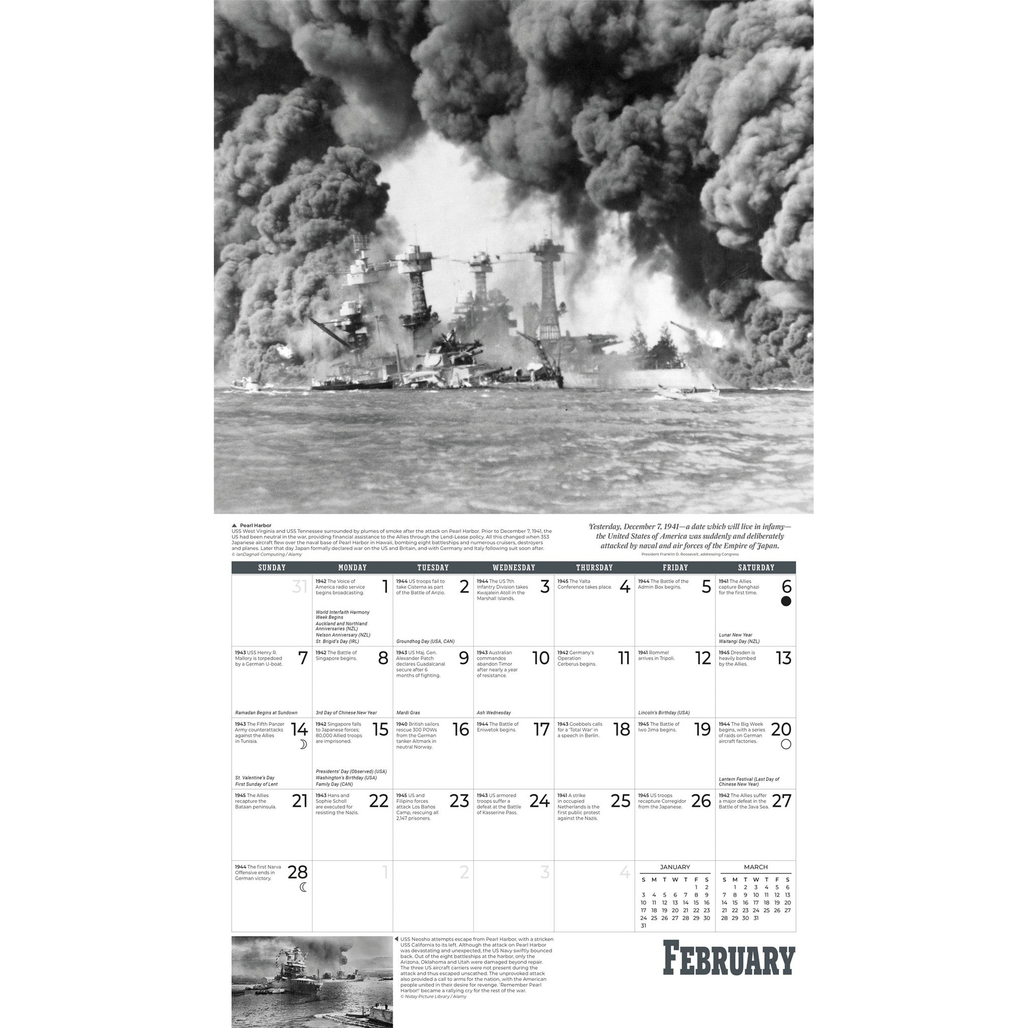 World War II 2027 Wall Calendar