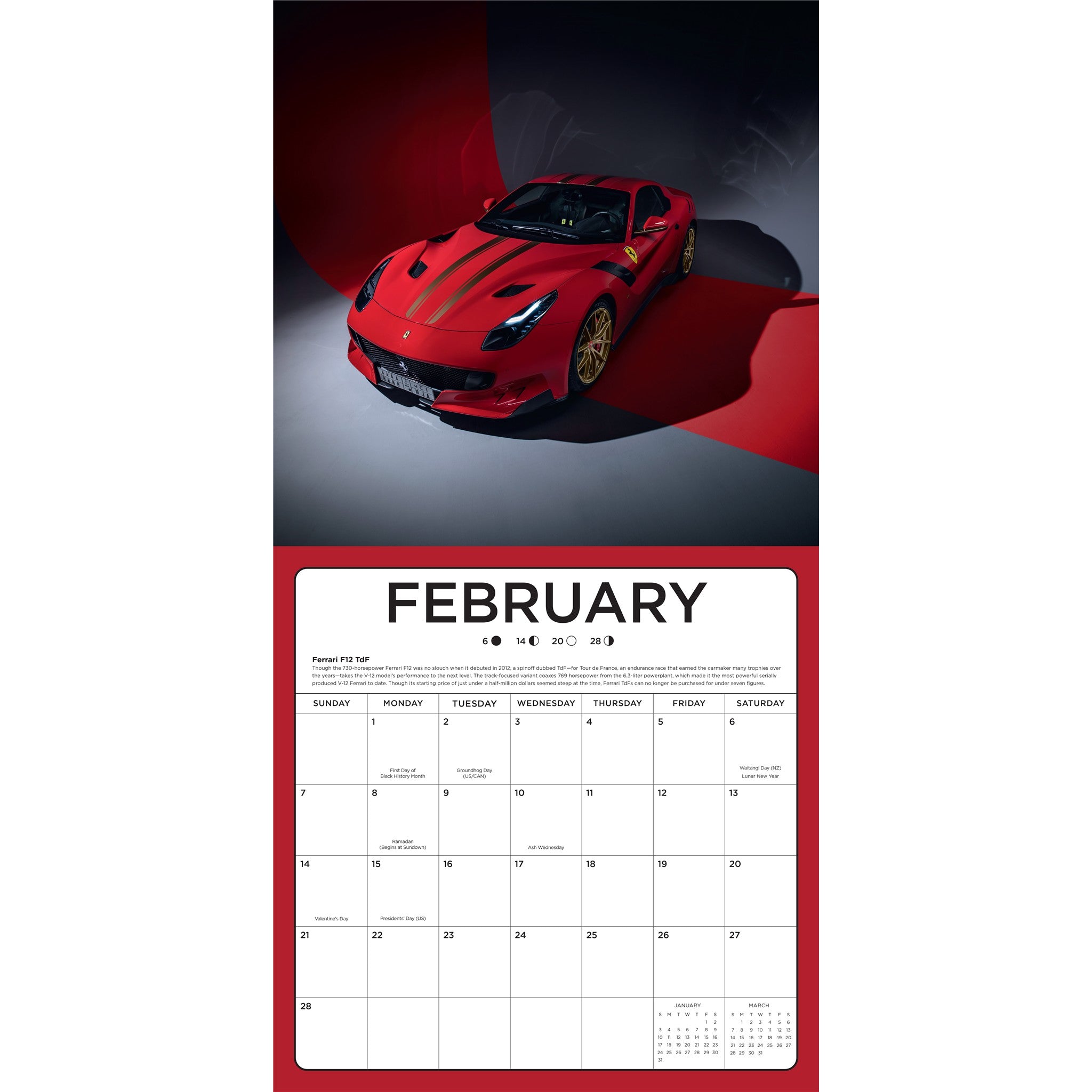 Supercars 2027 Wall Calendar