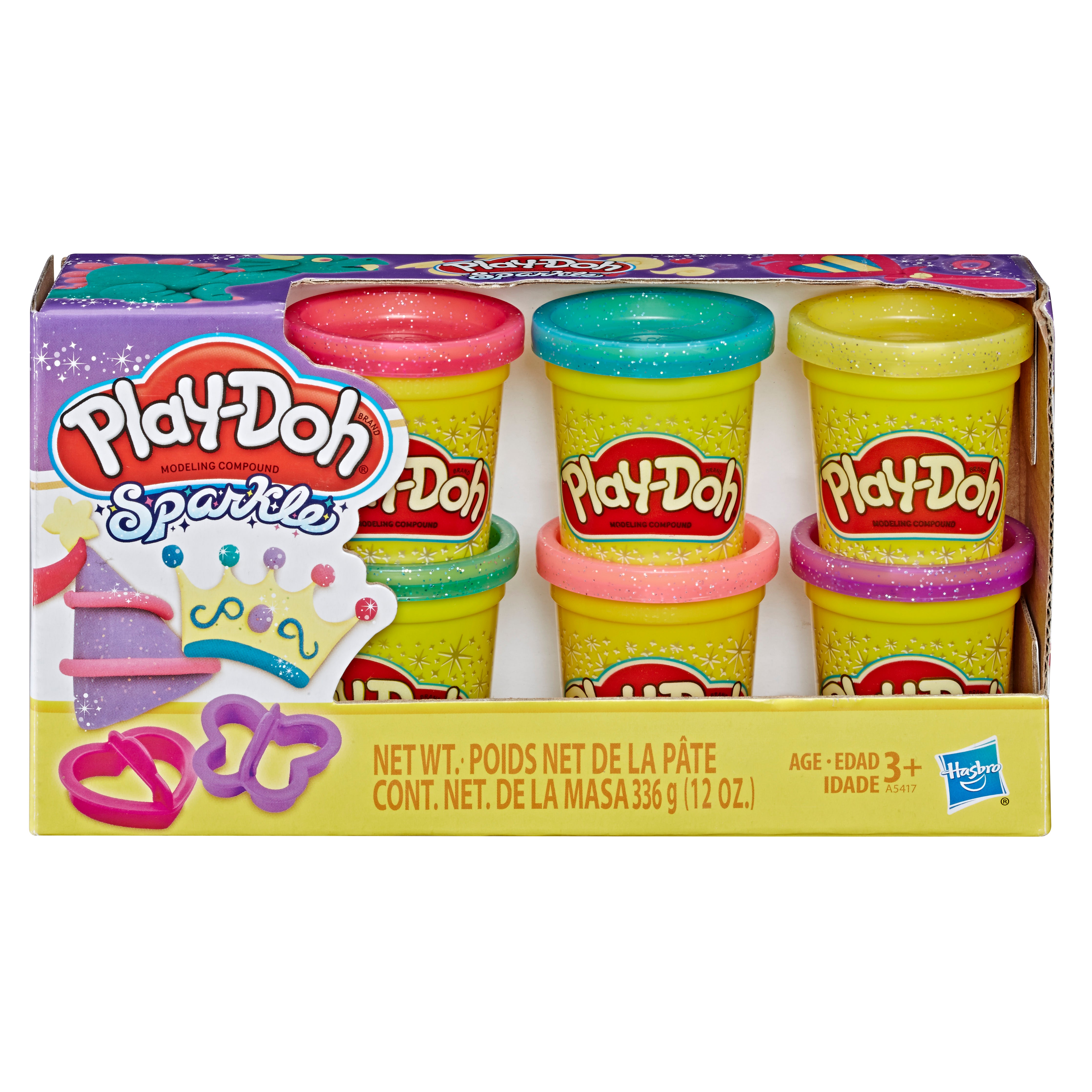 Play Doh Sparkle 6pk Glitter Compound