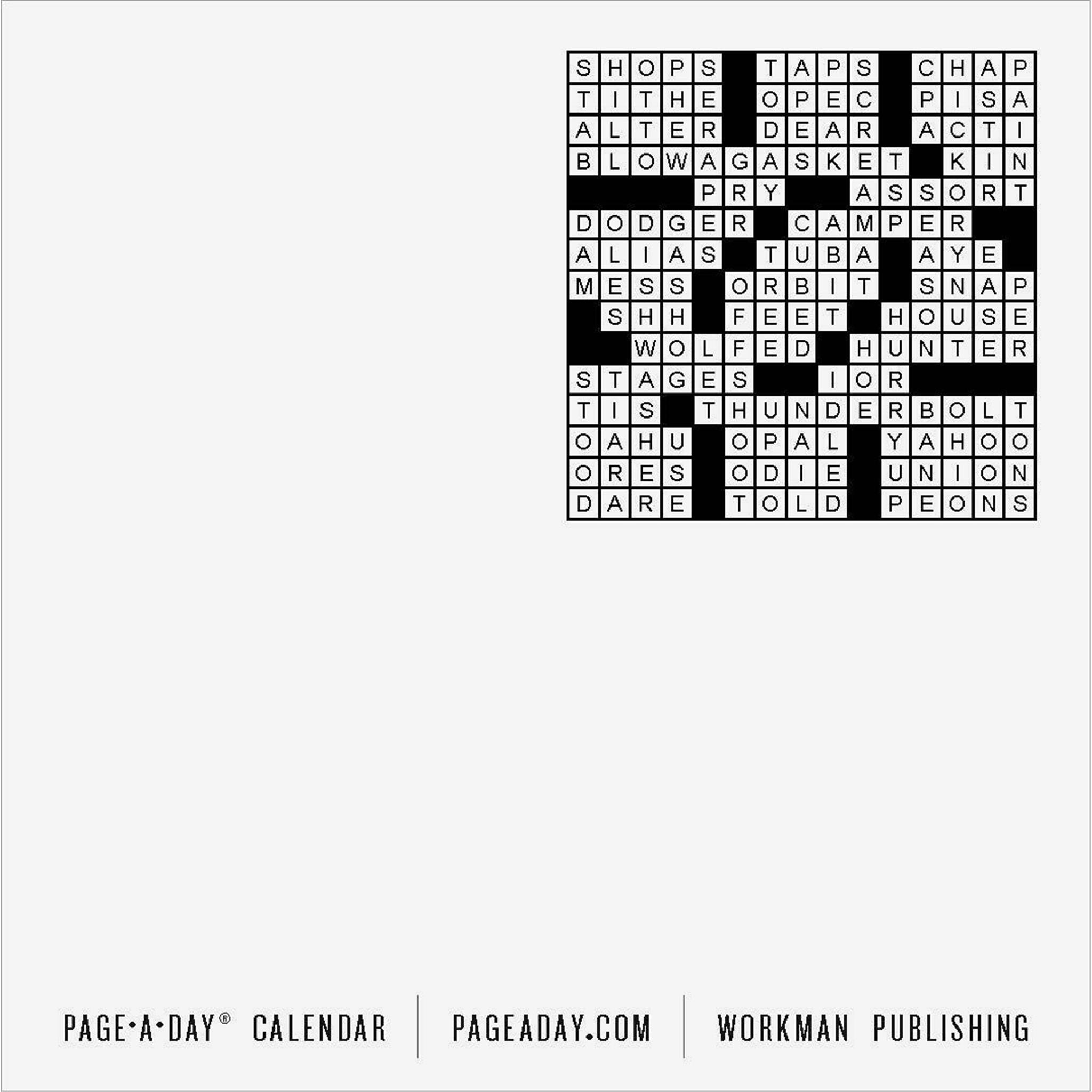 Mensa 10 Minute Crossword Puzzles Box 2025 Calendar