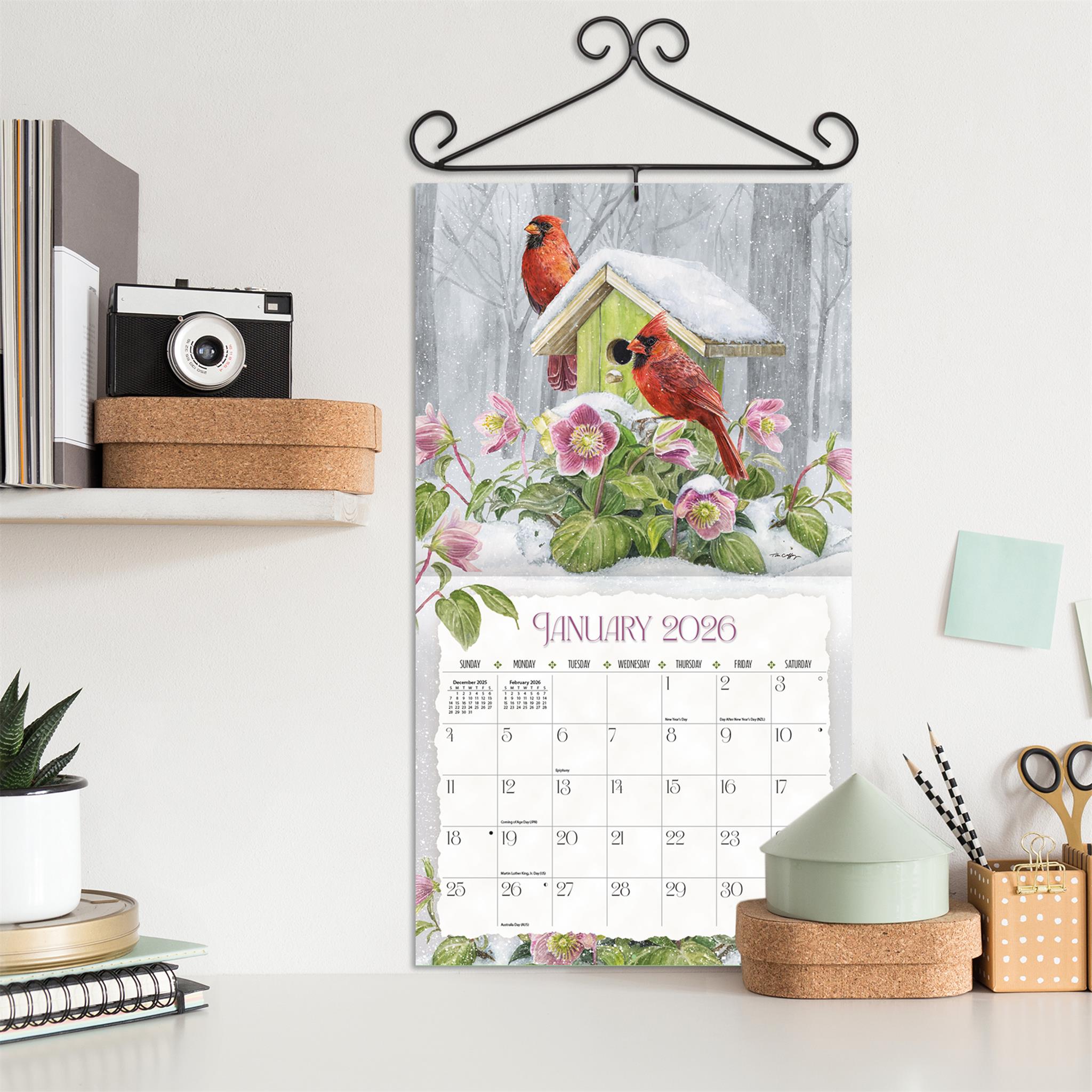 Birdhouses 2026 Deluxe Wall Calendar - Online Only