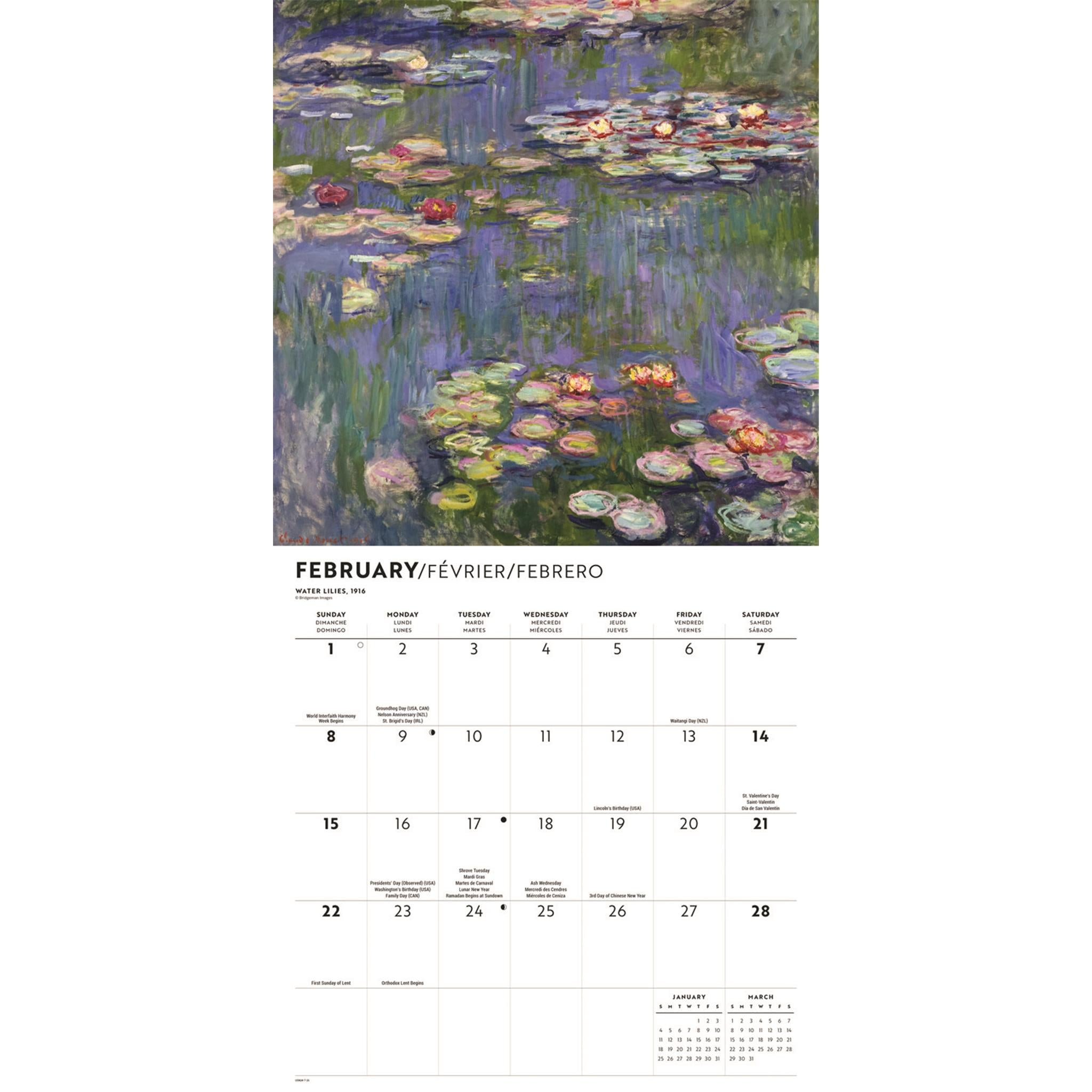 Monet 2026 Wall Calendar