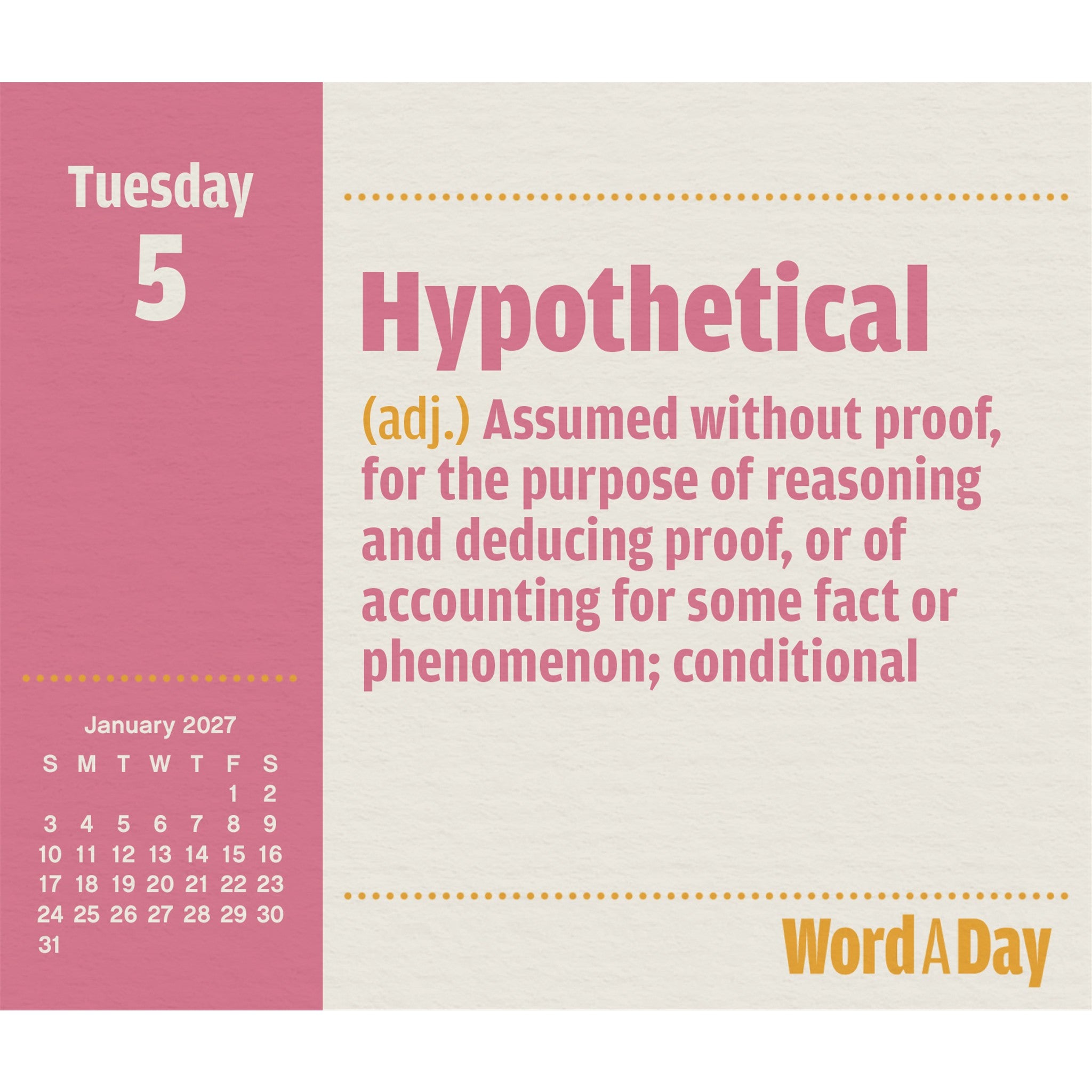 Word a Day 2027 Box Calendar - Online Only