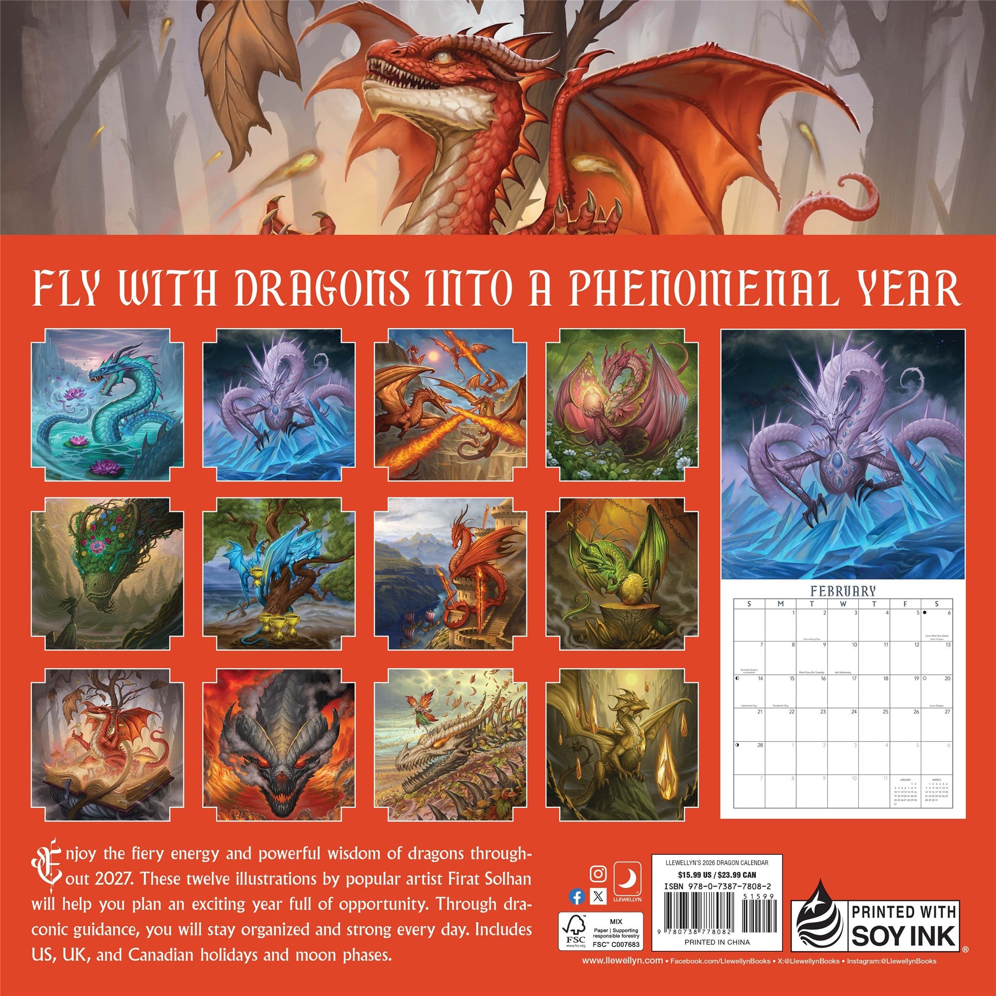 Dragon 2027 Wall Calendar