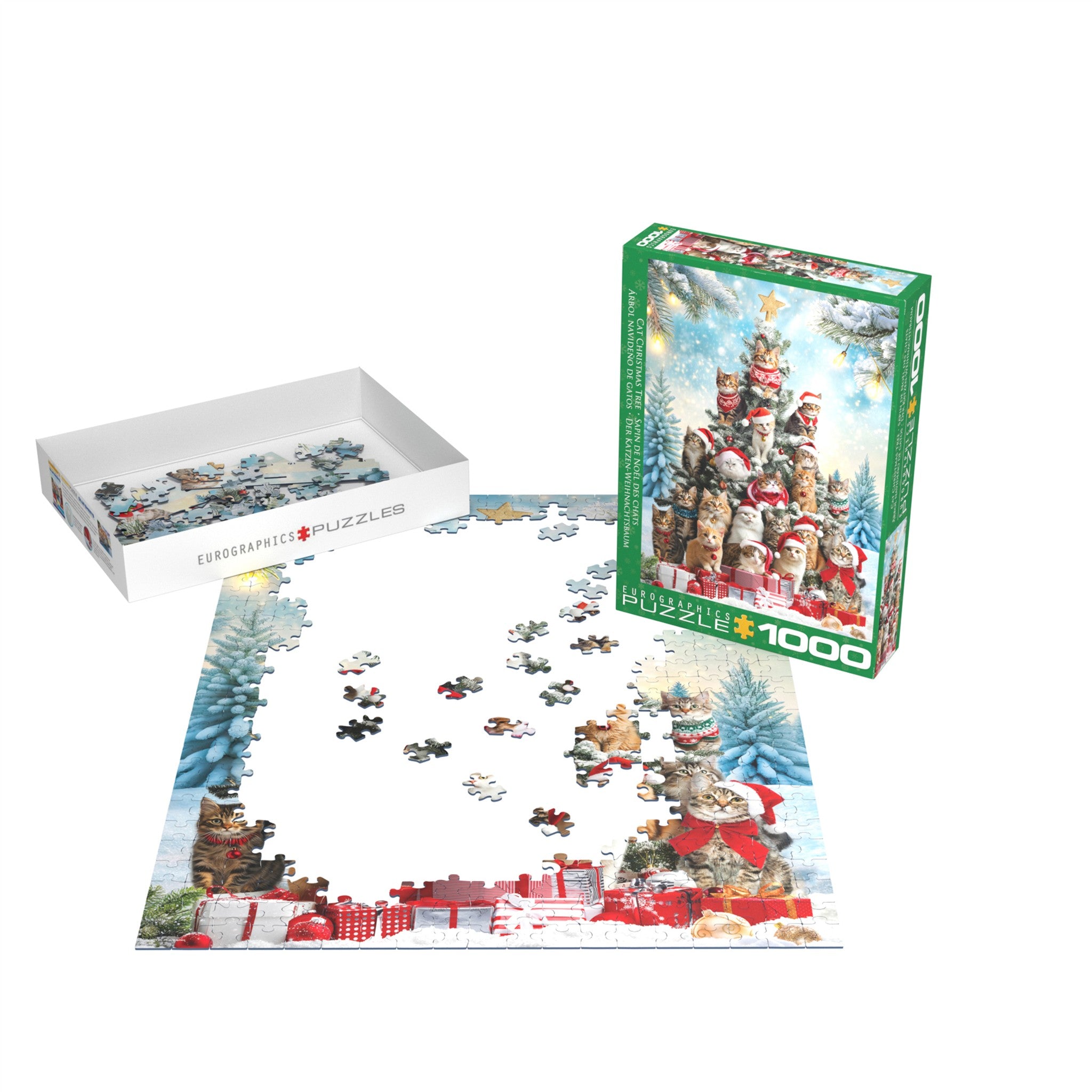 Christmas Tree Cats 1000 Piece Puzzle