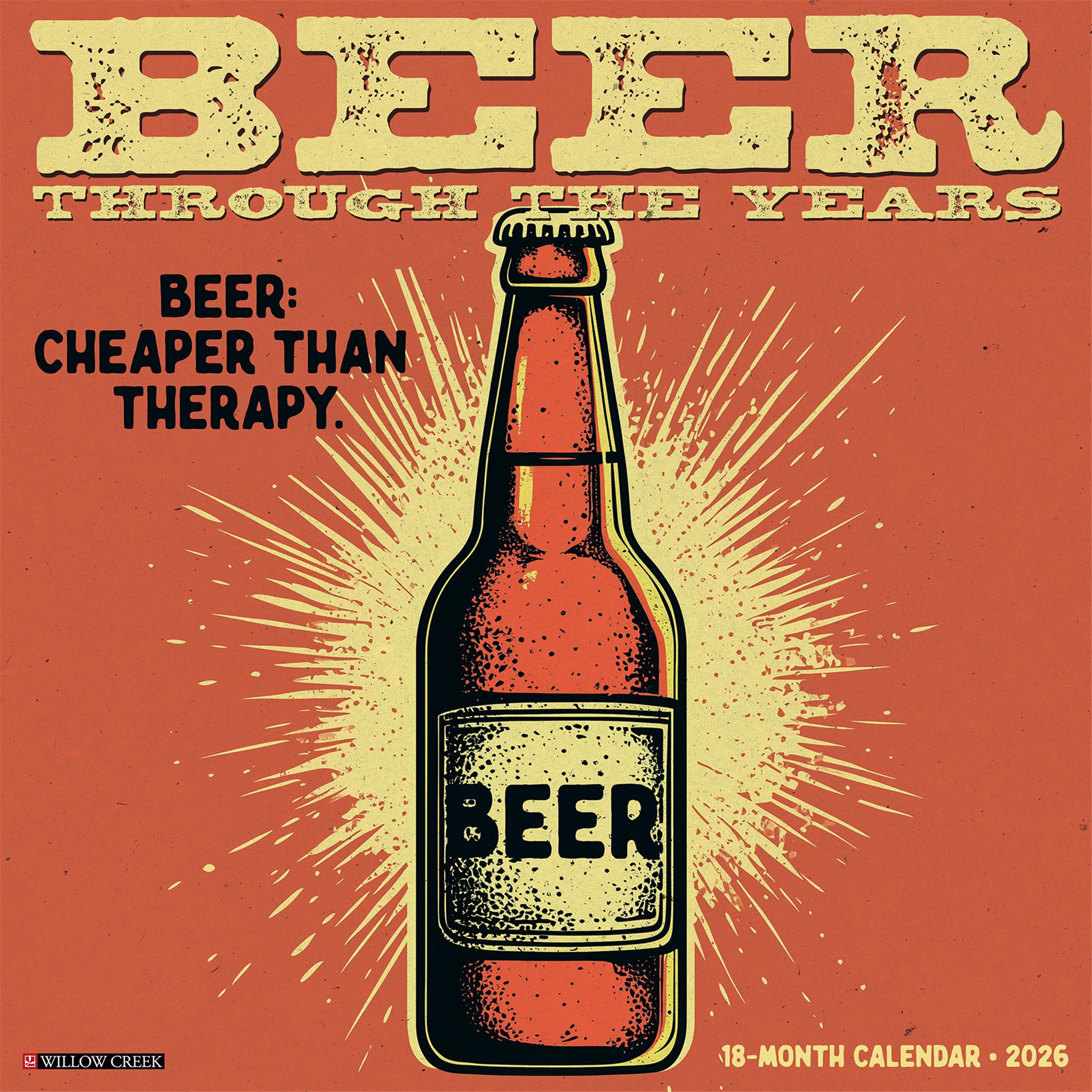 Beer Through The Years 2026 Wall Calendar