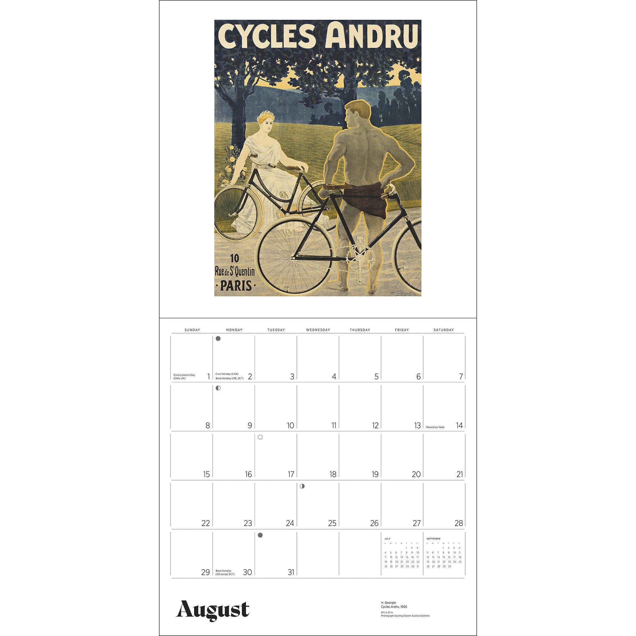 Bicycles Vintage Posters 2027 Wall Calendar - Online Only
