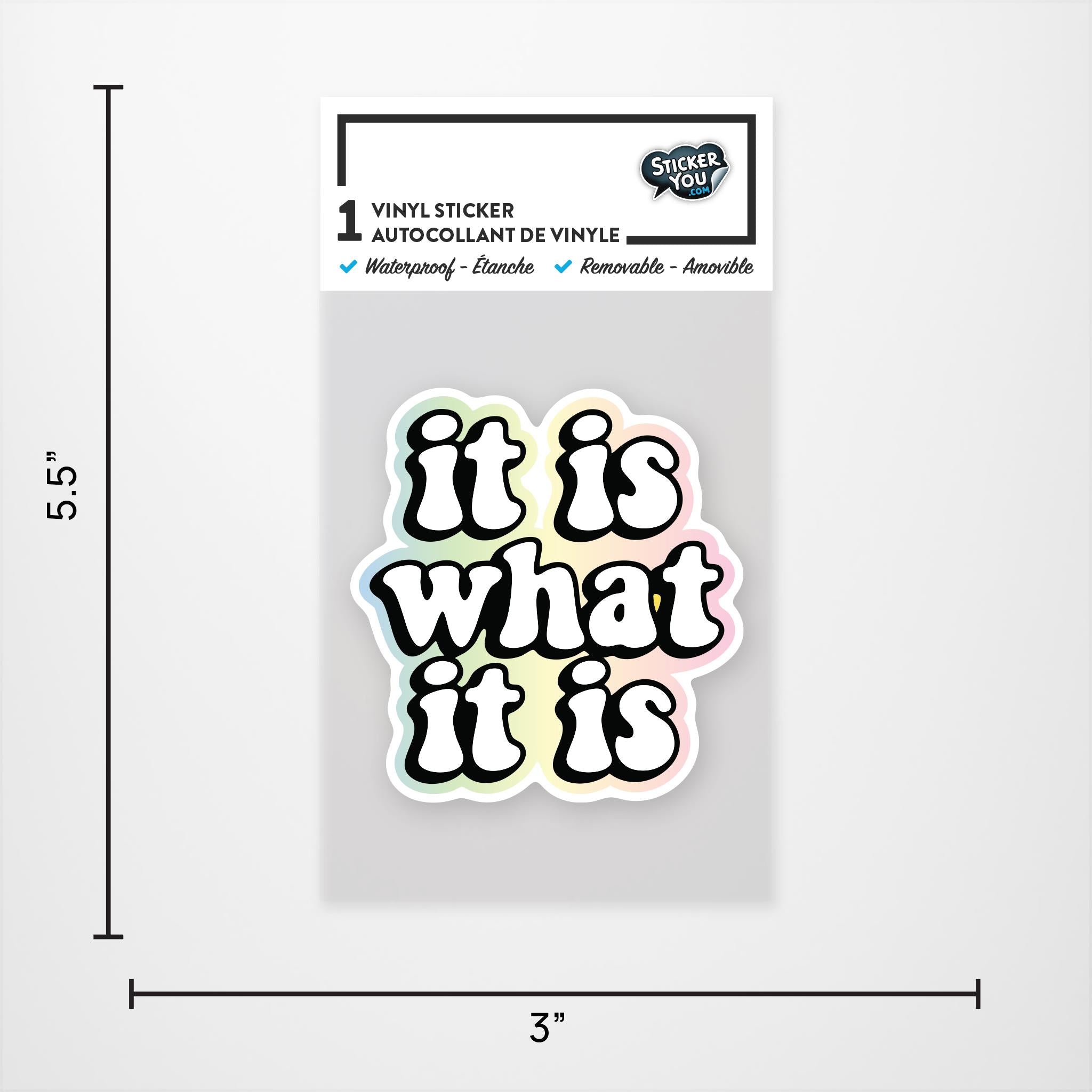 It Is What It Is Vinyl Sticker