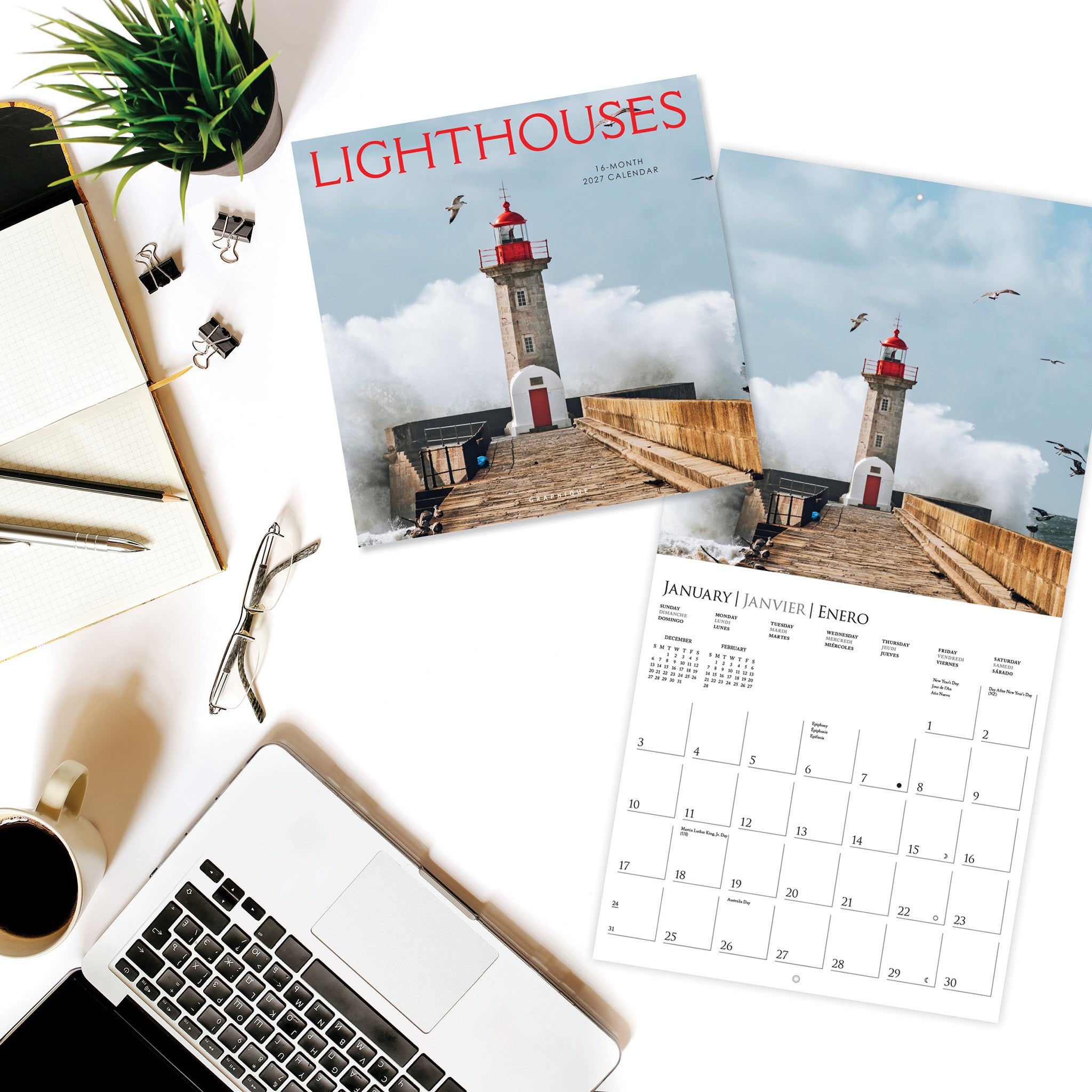 Lighthouses 2027 Wall Calendar - Online Only
