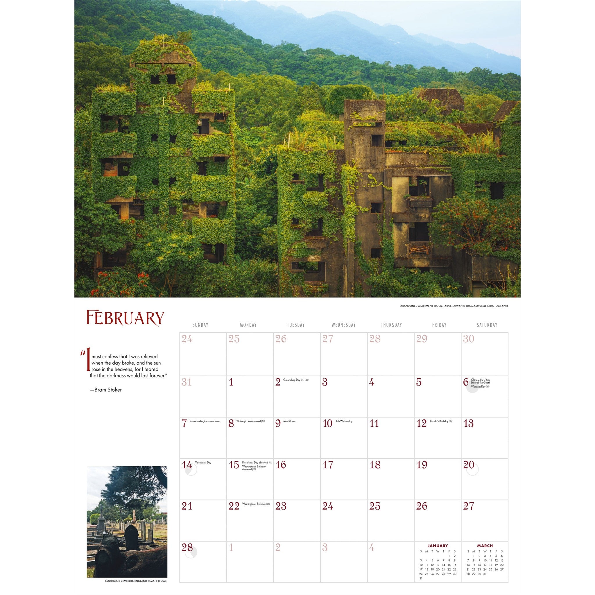 Haunts 2027 Wall Calendar