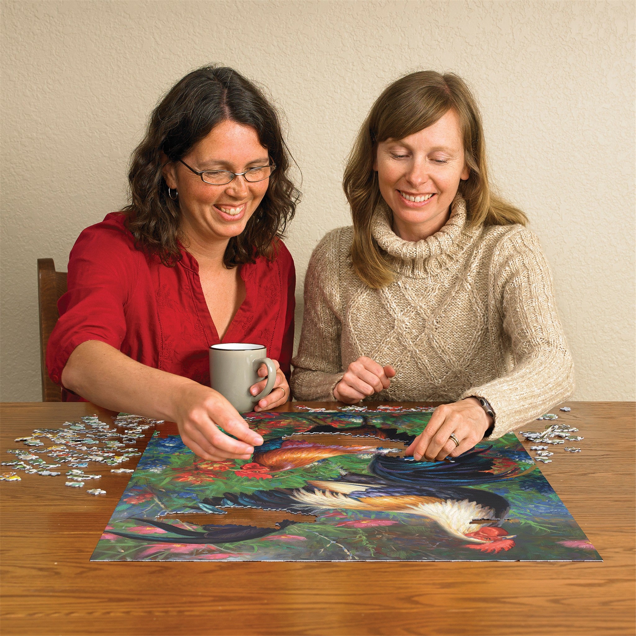 Roosters 1000 Piece Puzzle - Online Only