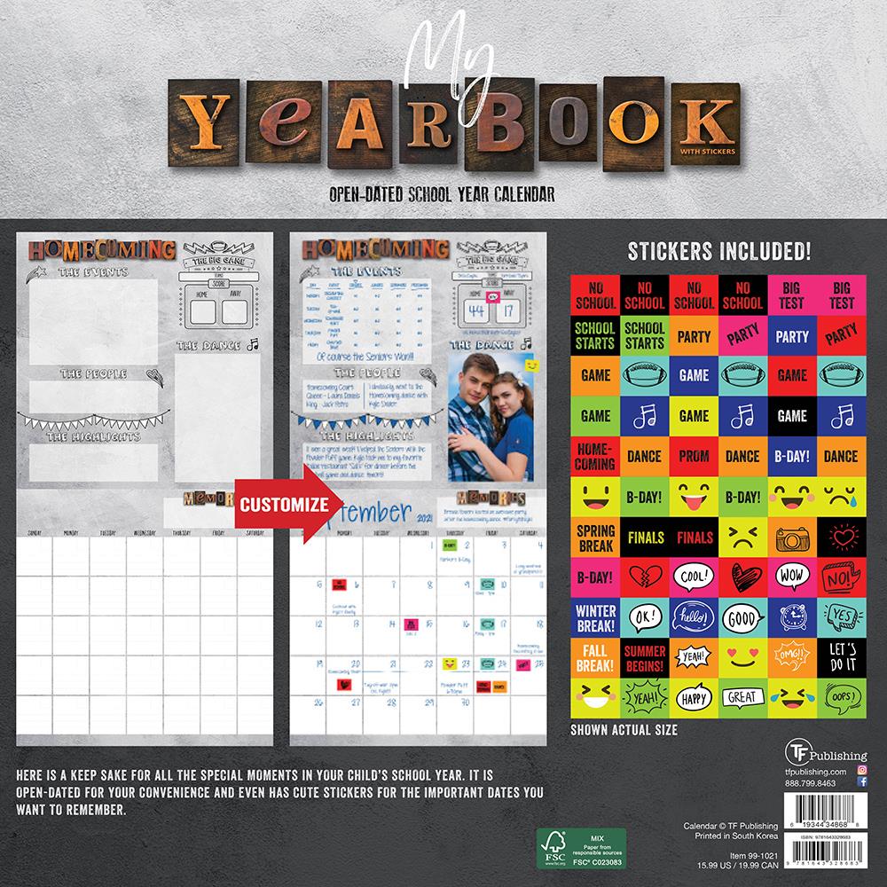 My Year Book Undated Wall - Calendar Club Canada