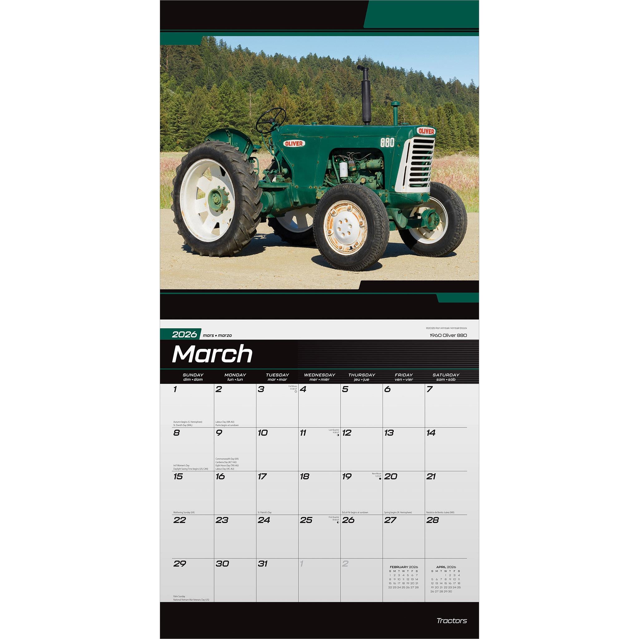Tractors 2026 Wall Calendar - Online Exclusive