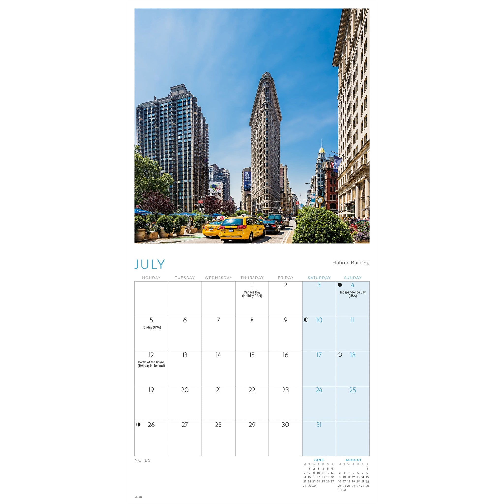 New York 2027 Mini Calendar