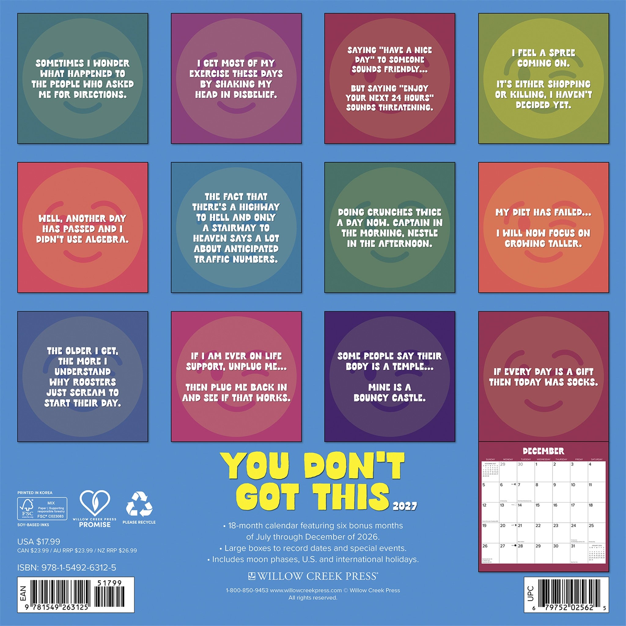You Don't Got This 2027 Wall Calendar