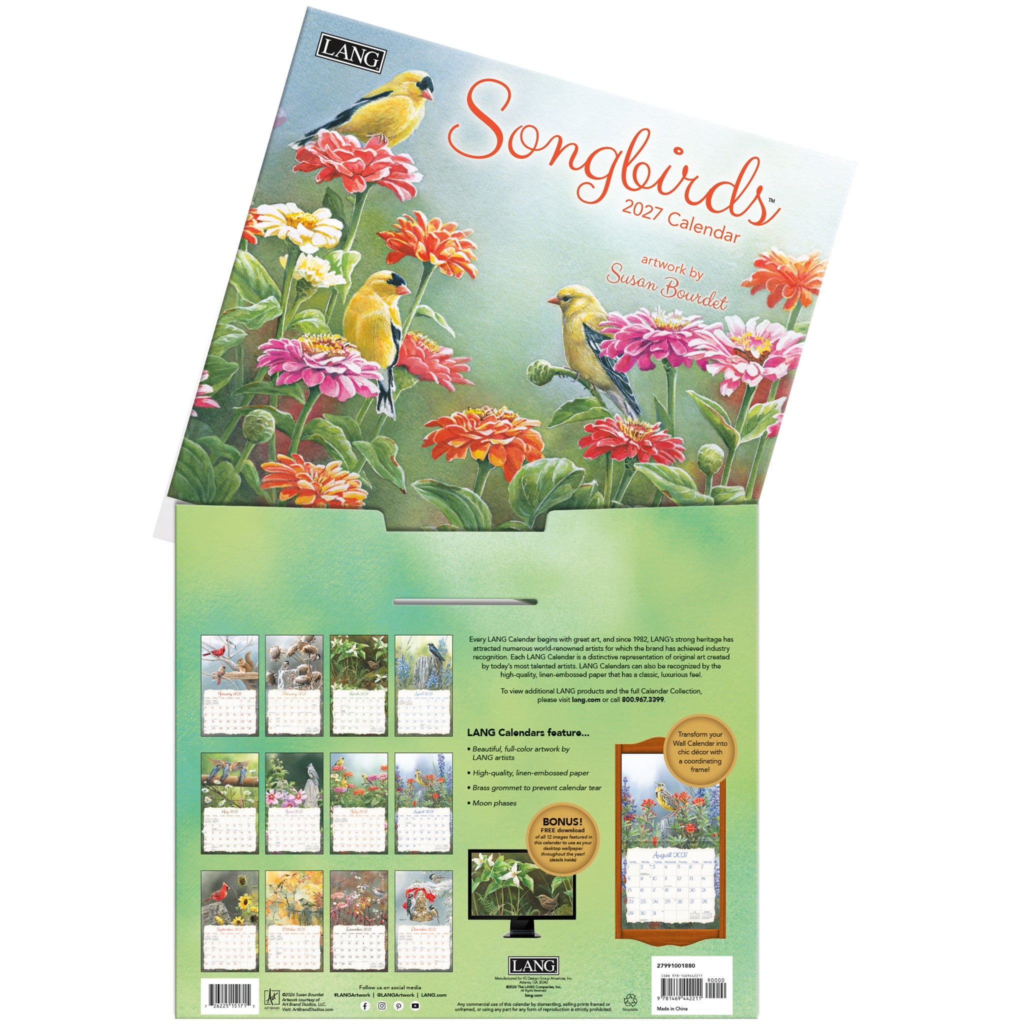 Songbirds 2027 Wall Calendar