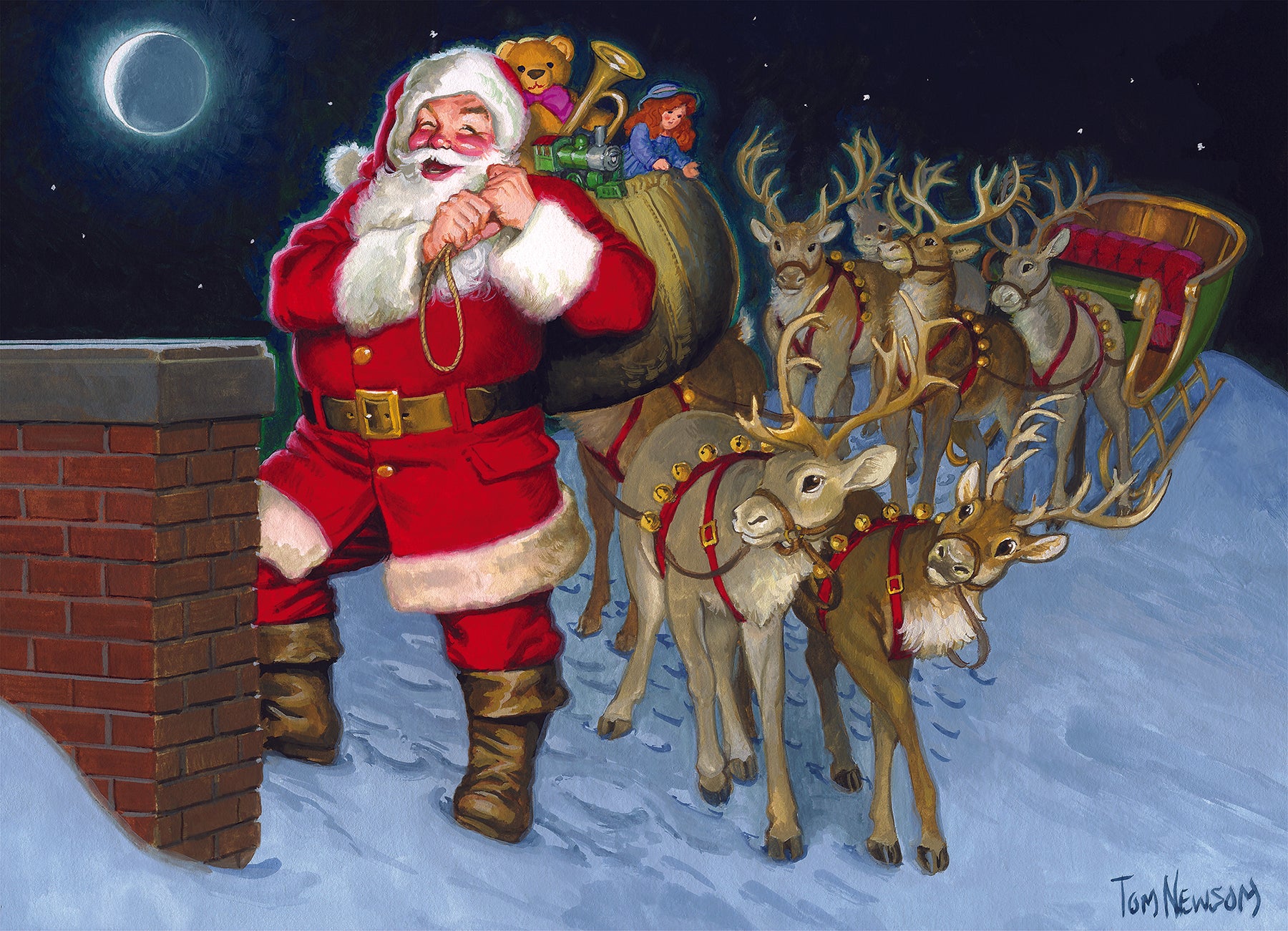 ハン christmas evel④ 625012450744 Up on the Rooftop 500 Piece Puzzle Cobble Hill