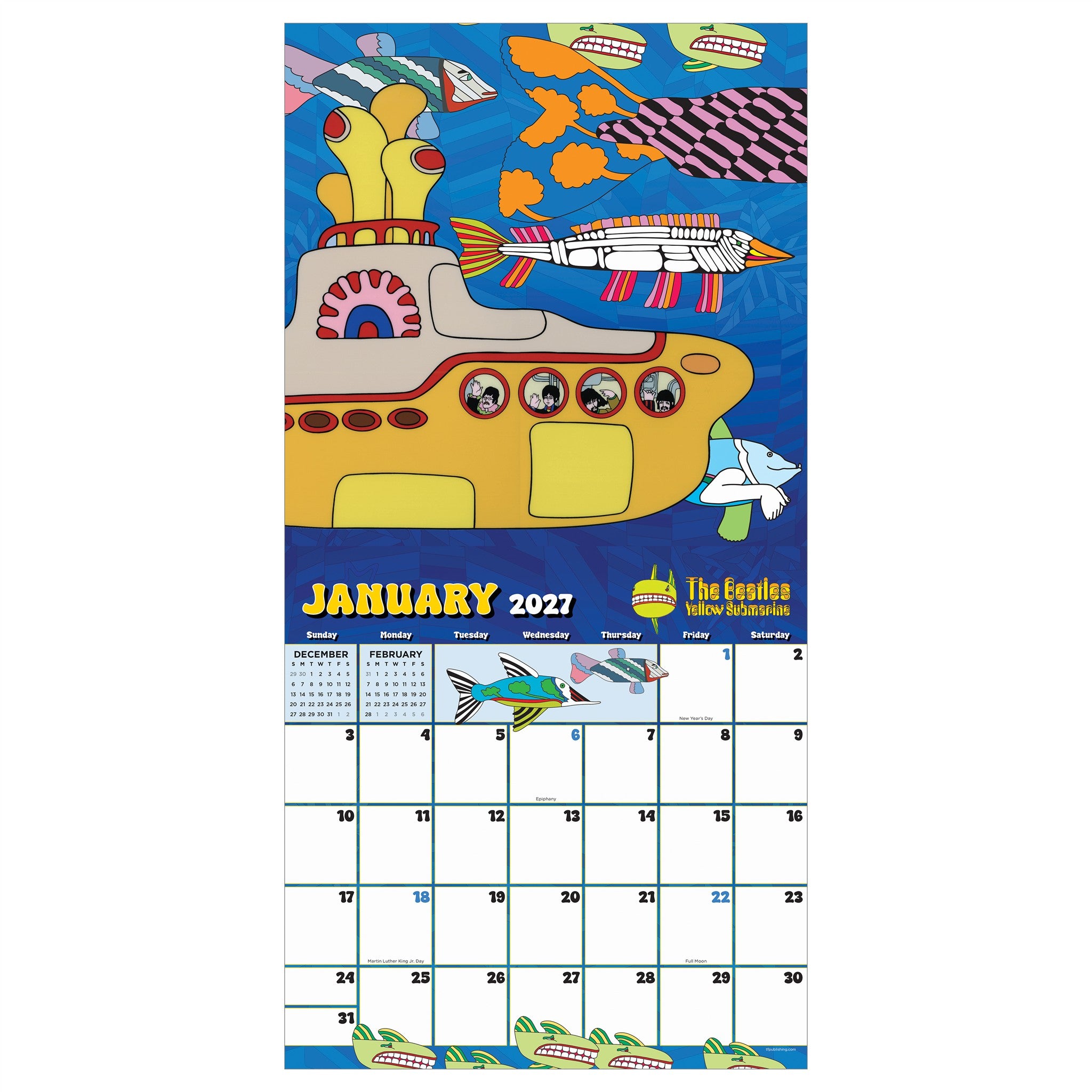 Beatles Yellow Submarine 2027 Wall Calendar - Online Only