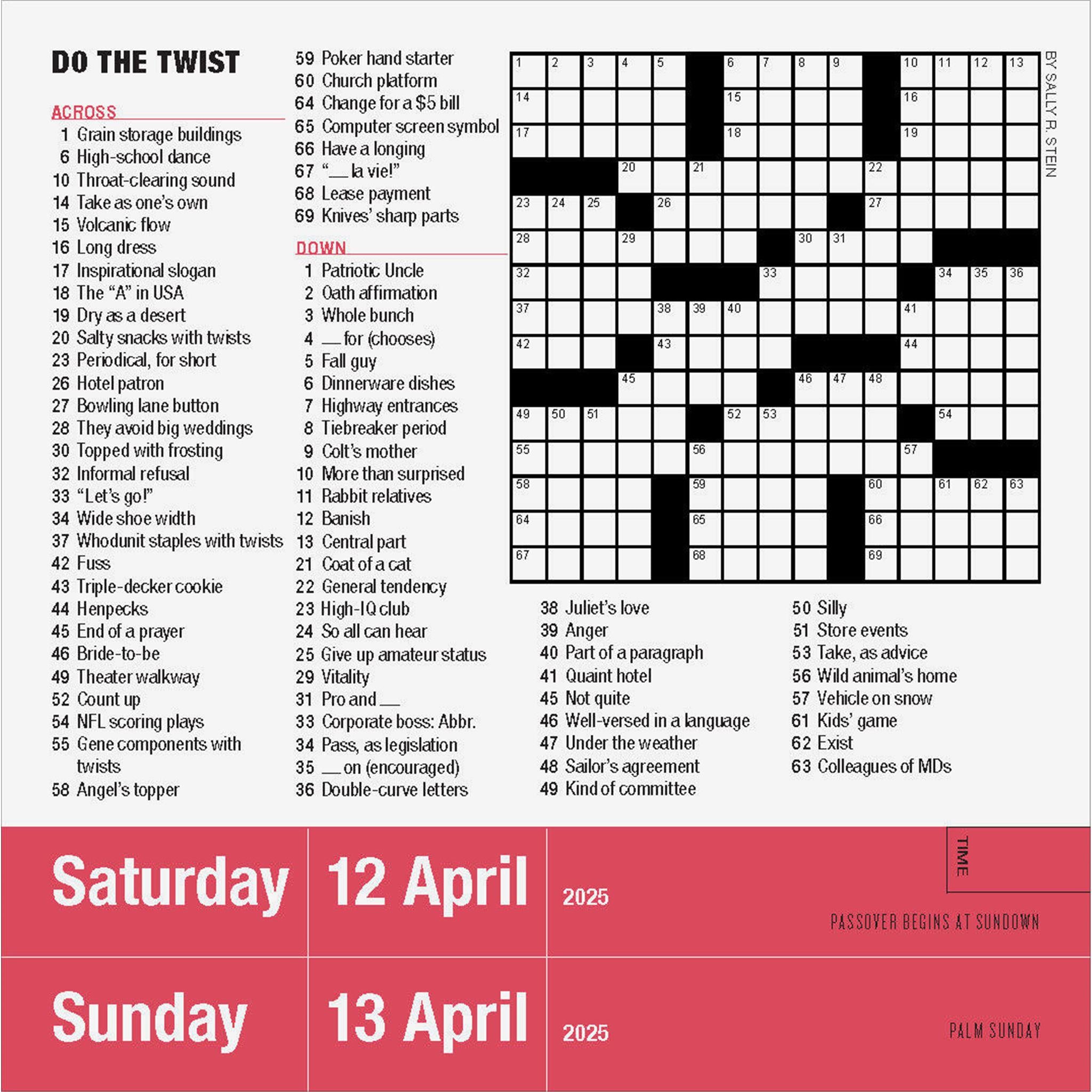 Mensa 10 Minute Crossword Puzzles Box 2025 Calendar